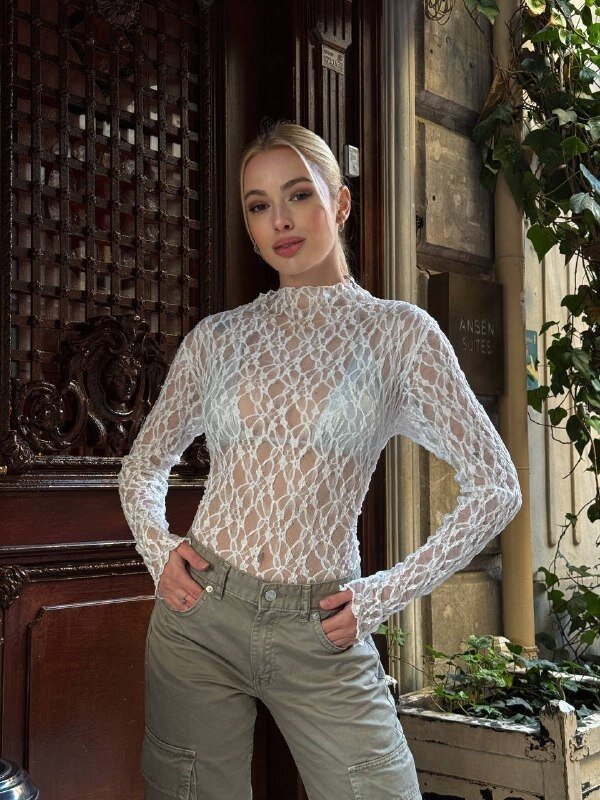 Balıkçı Yaka Bürümcük Dantel Bluz