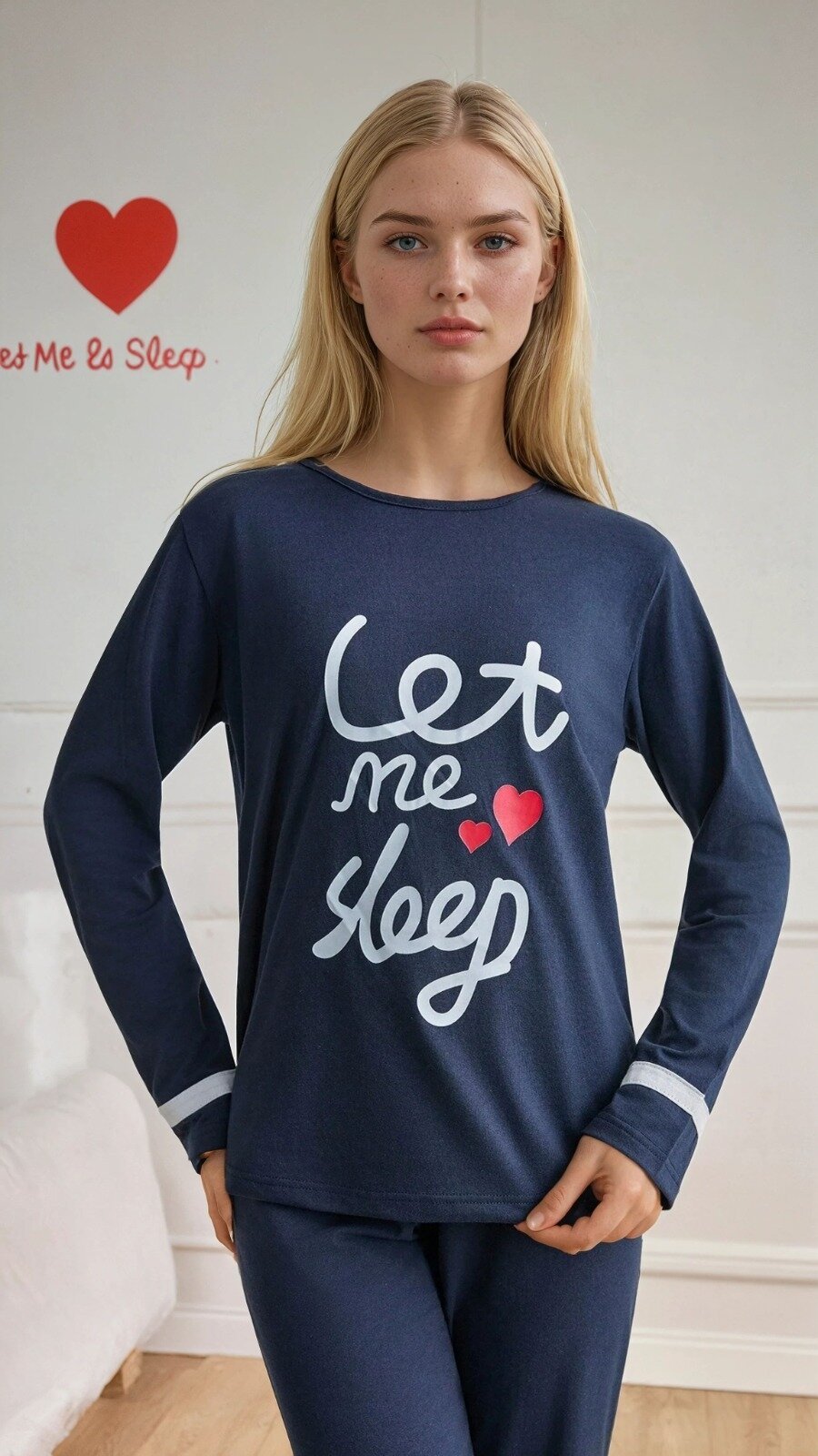 Baskılı Uzun Kollu Pijama Takımı