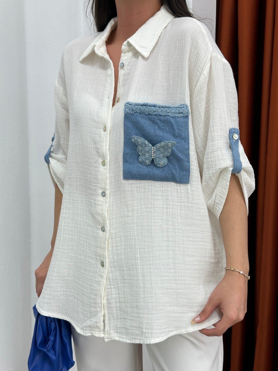 Cebi Kot Detaylı Gömlek