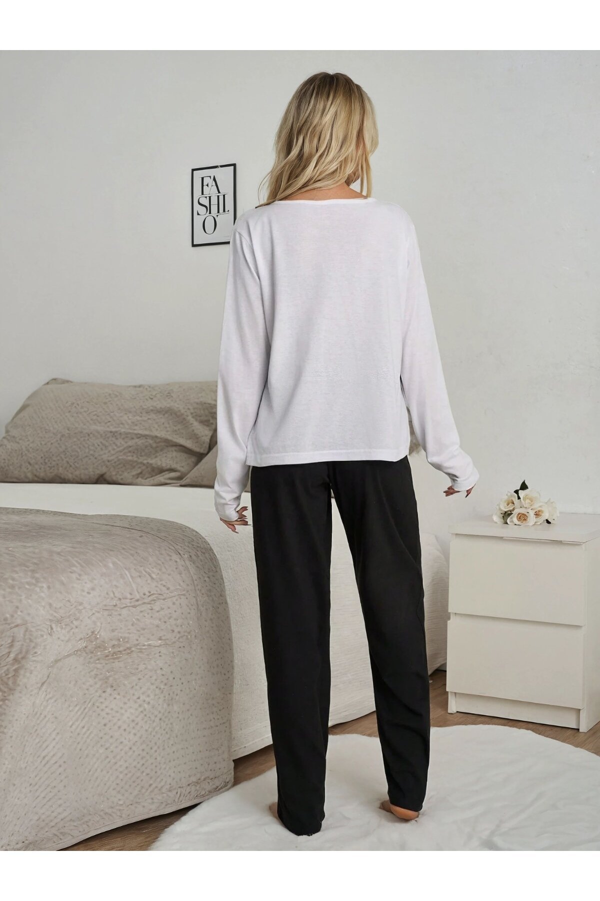 Cep Detaylı Uzun Kollu Pijama Takımı