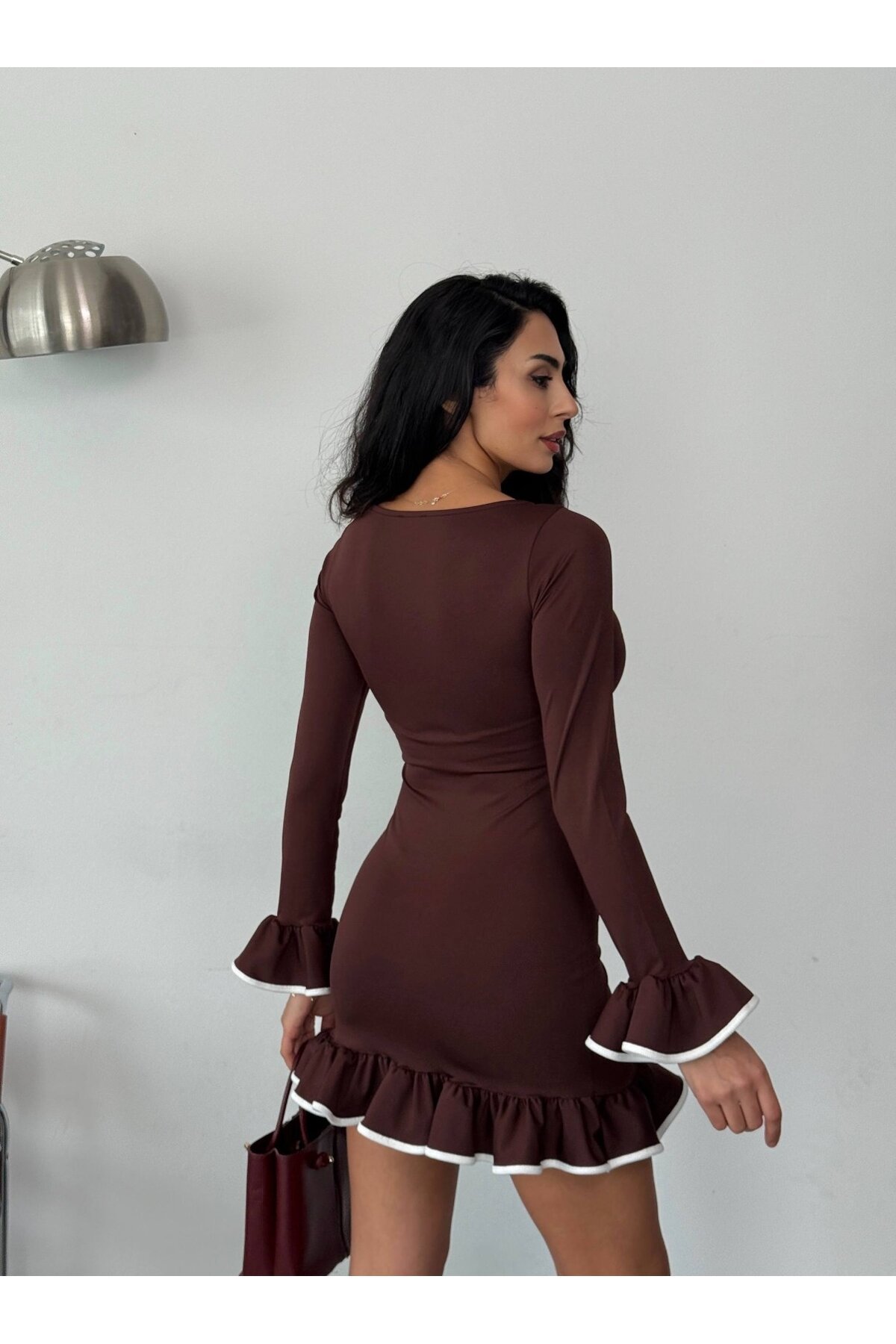 Dalgıç Kumaş Biyeli Elbise