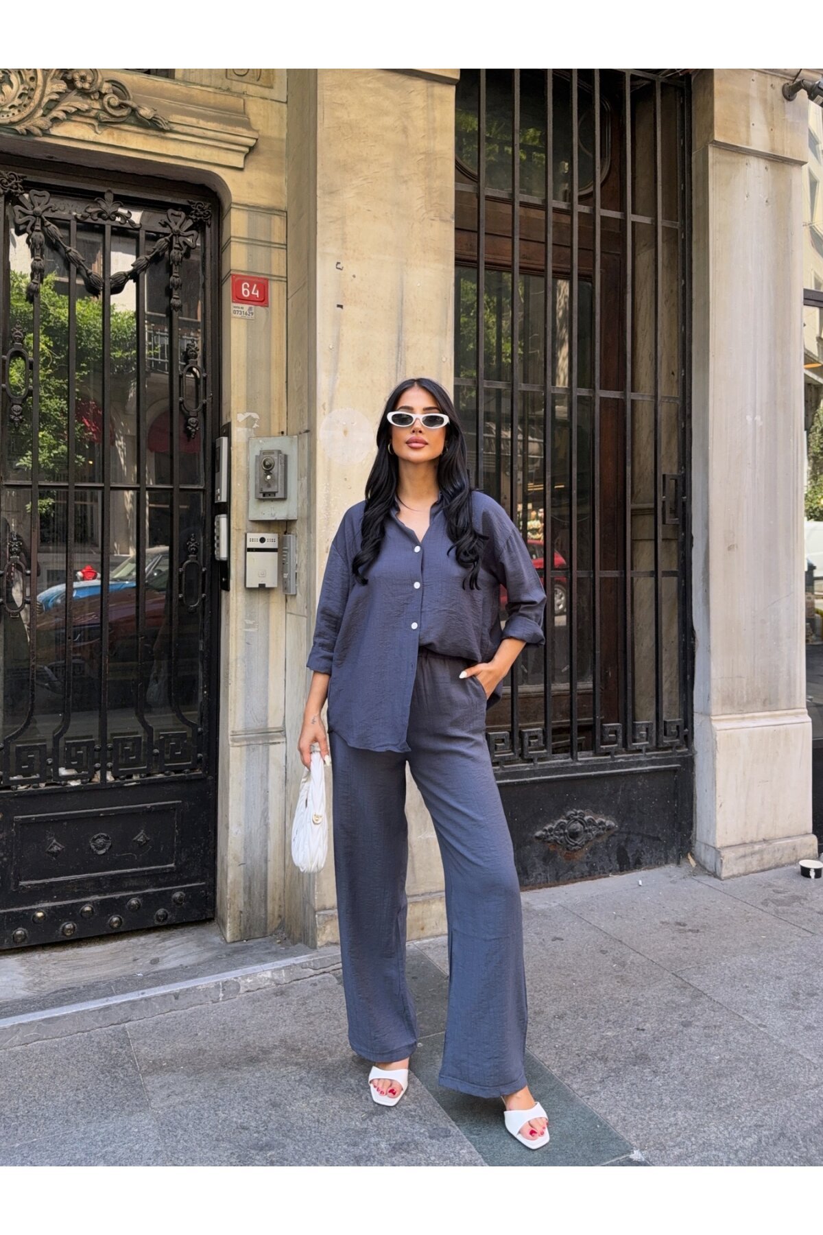 Gömlek Pantalon Alt Üst Takım Lacivert