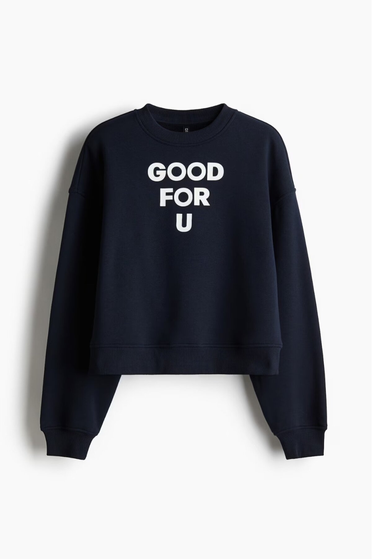 Good For U Baskılı Oversize Üç İplik Kadın Sweatshirt