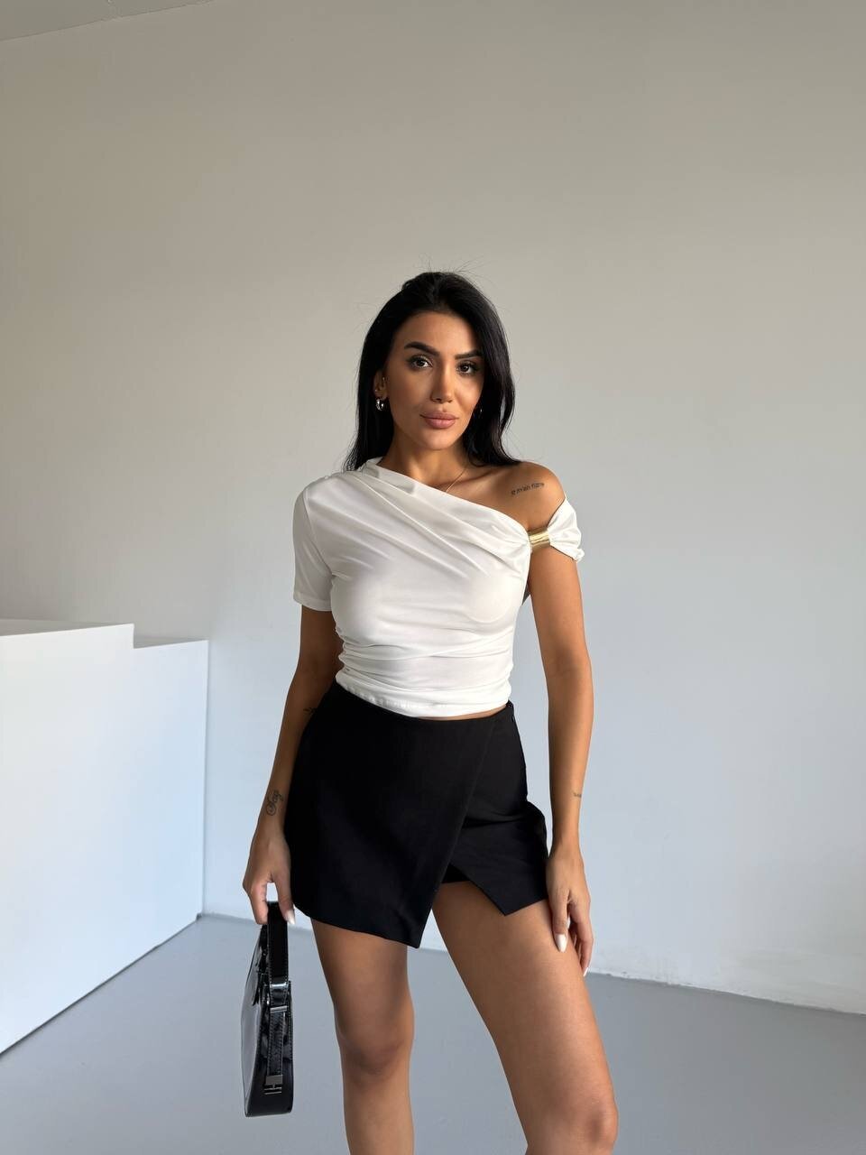 Kadın Beyaz Kol Detay Sandy Bluz