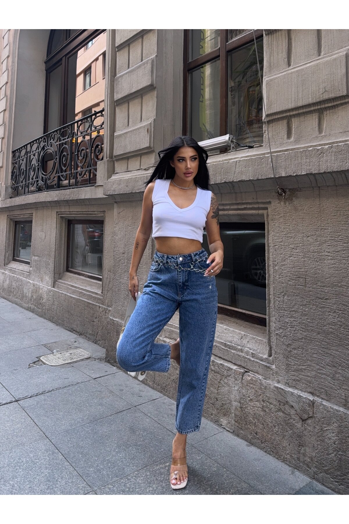 Klasik Mavi Slim Fit Jean Pantolon