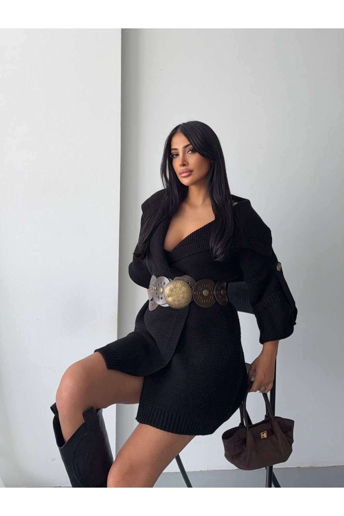 Kol Detay Triko Hırka