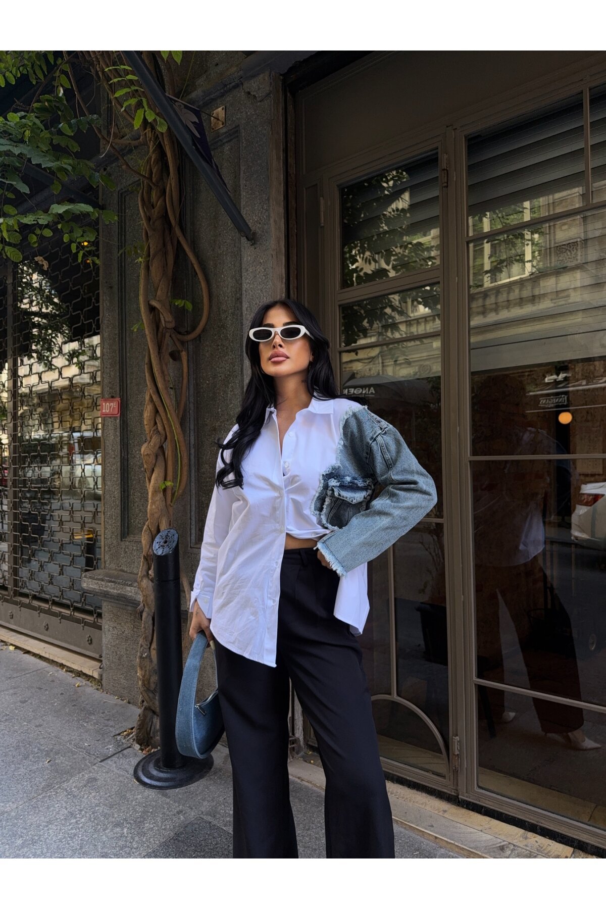 Kolu Kot Detay Tasarım Gömlek