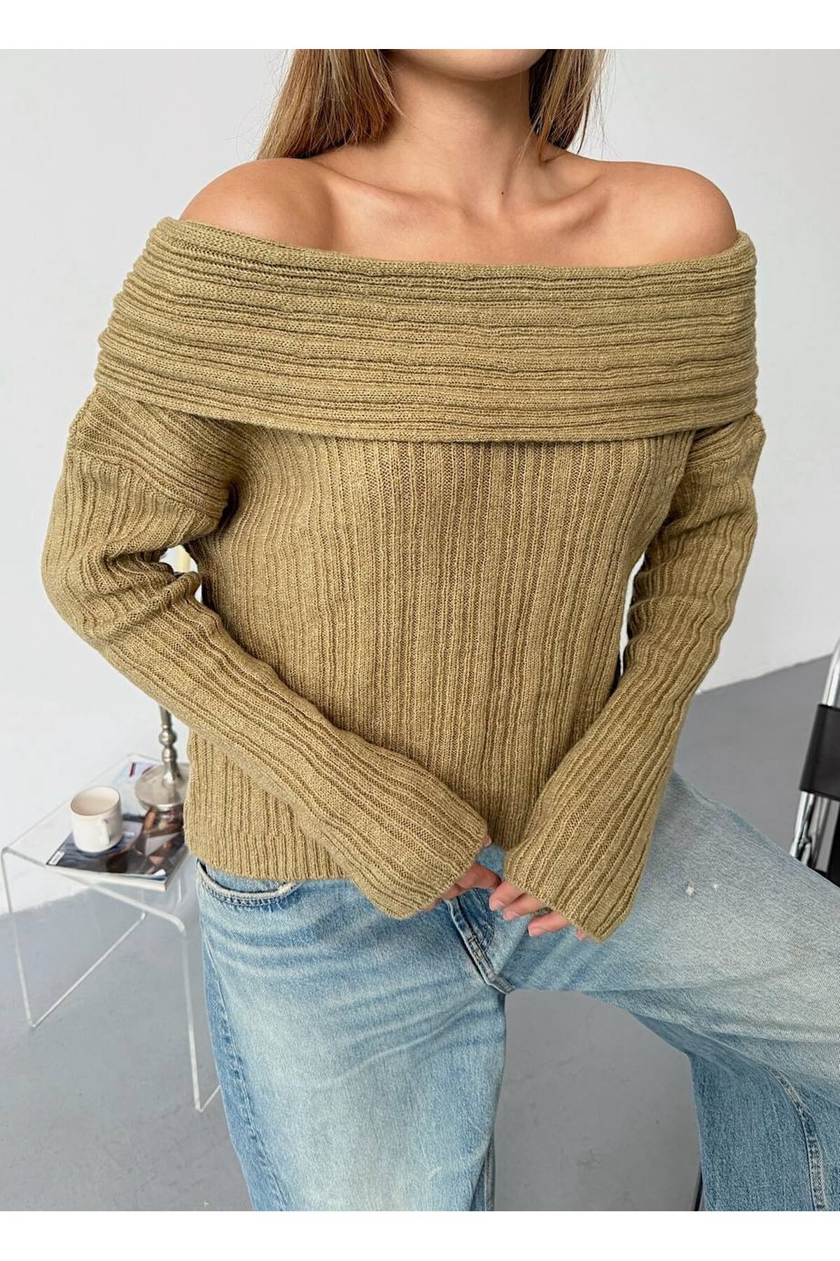 Madonna Yaka Triko Bluz