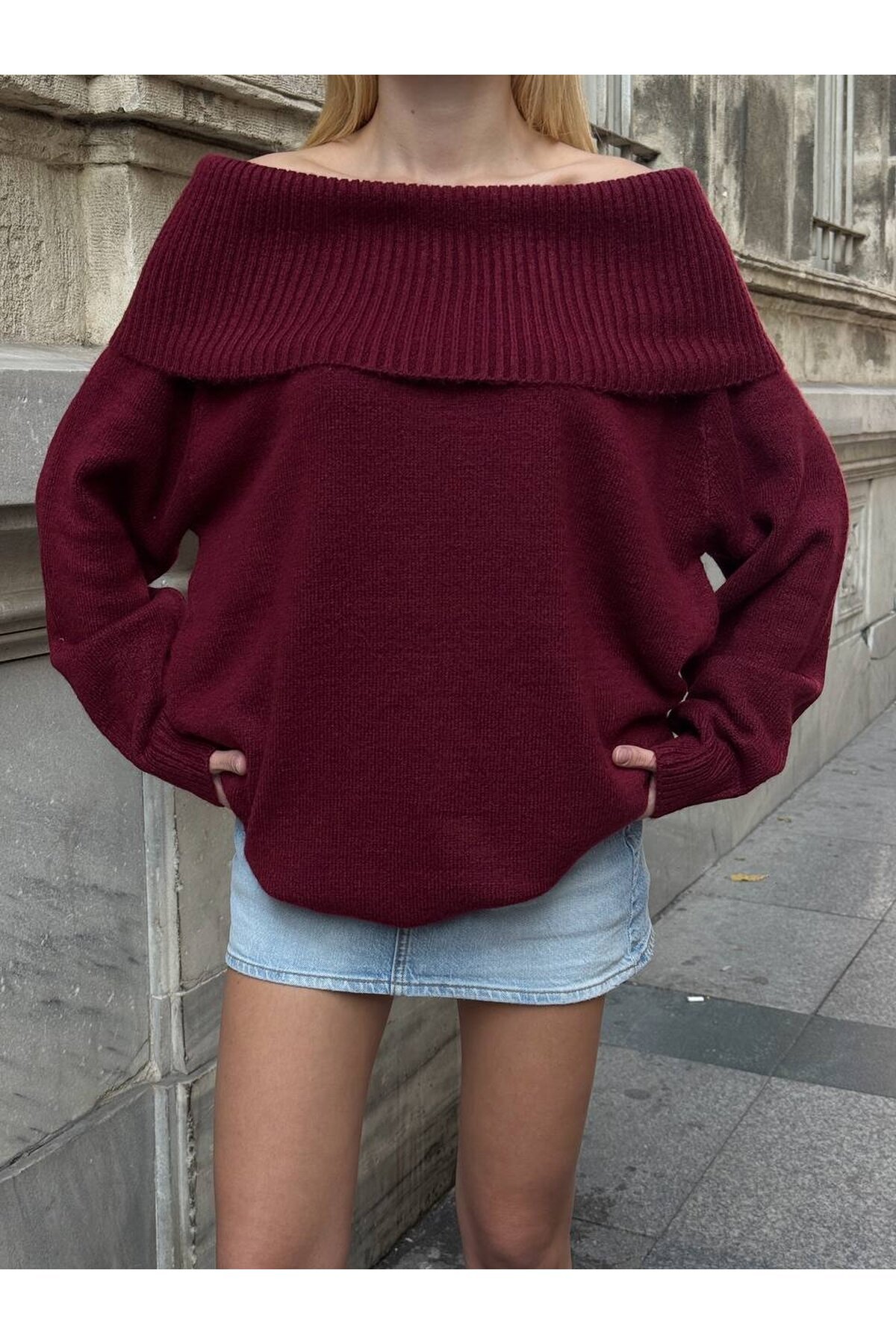 Madonna Yaka Triko Bluz Elbise