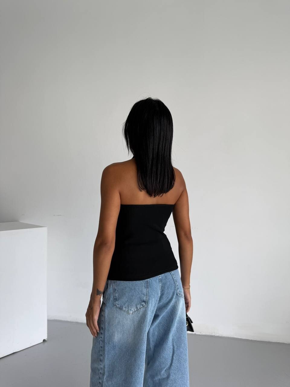 Omuz Toka Detay Bluz Siyah