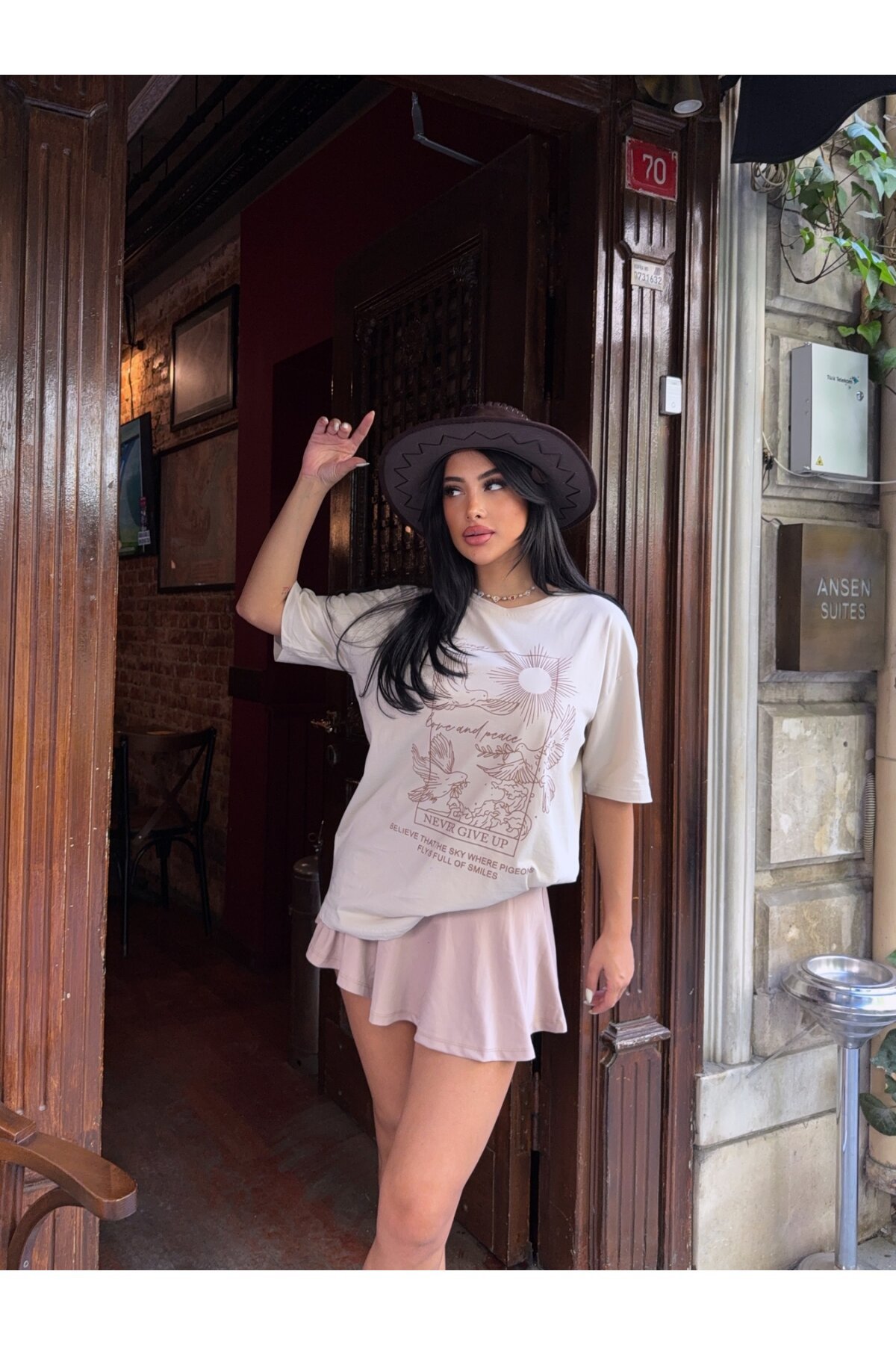 Oversize Baskılı T-Shirt