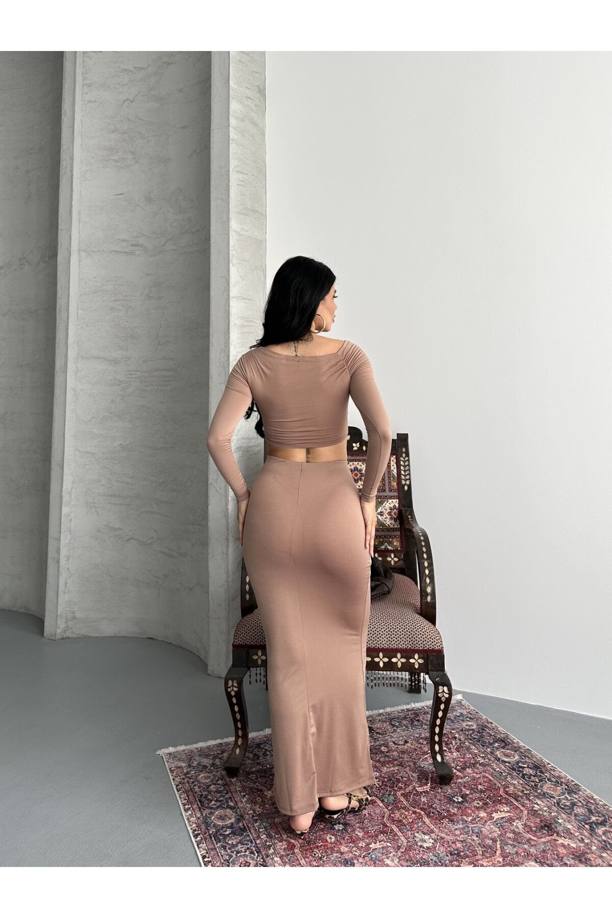 Sandy Kumaş Etek Bluz Takım