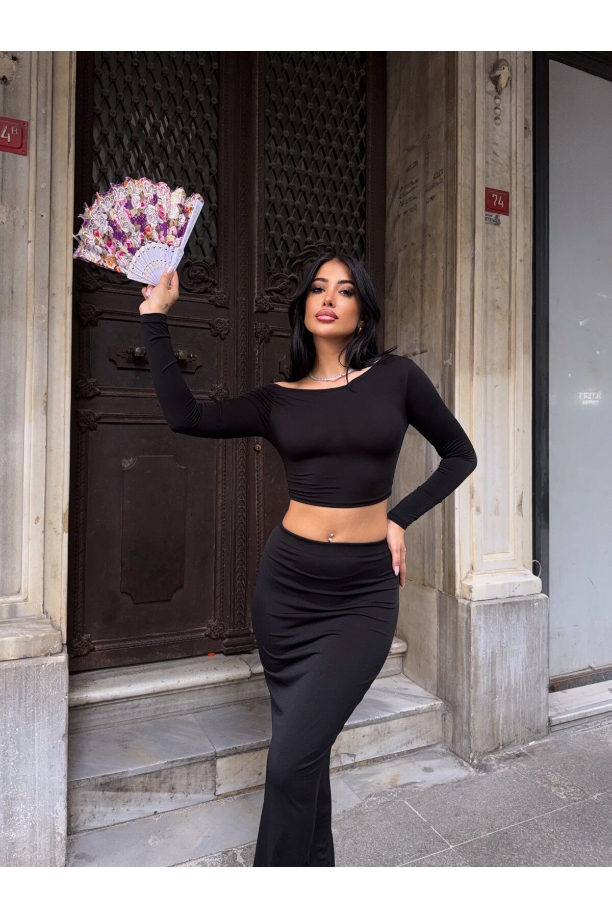 Sandy Kumaş Etek Bluz Takım