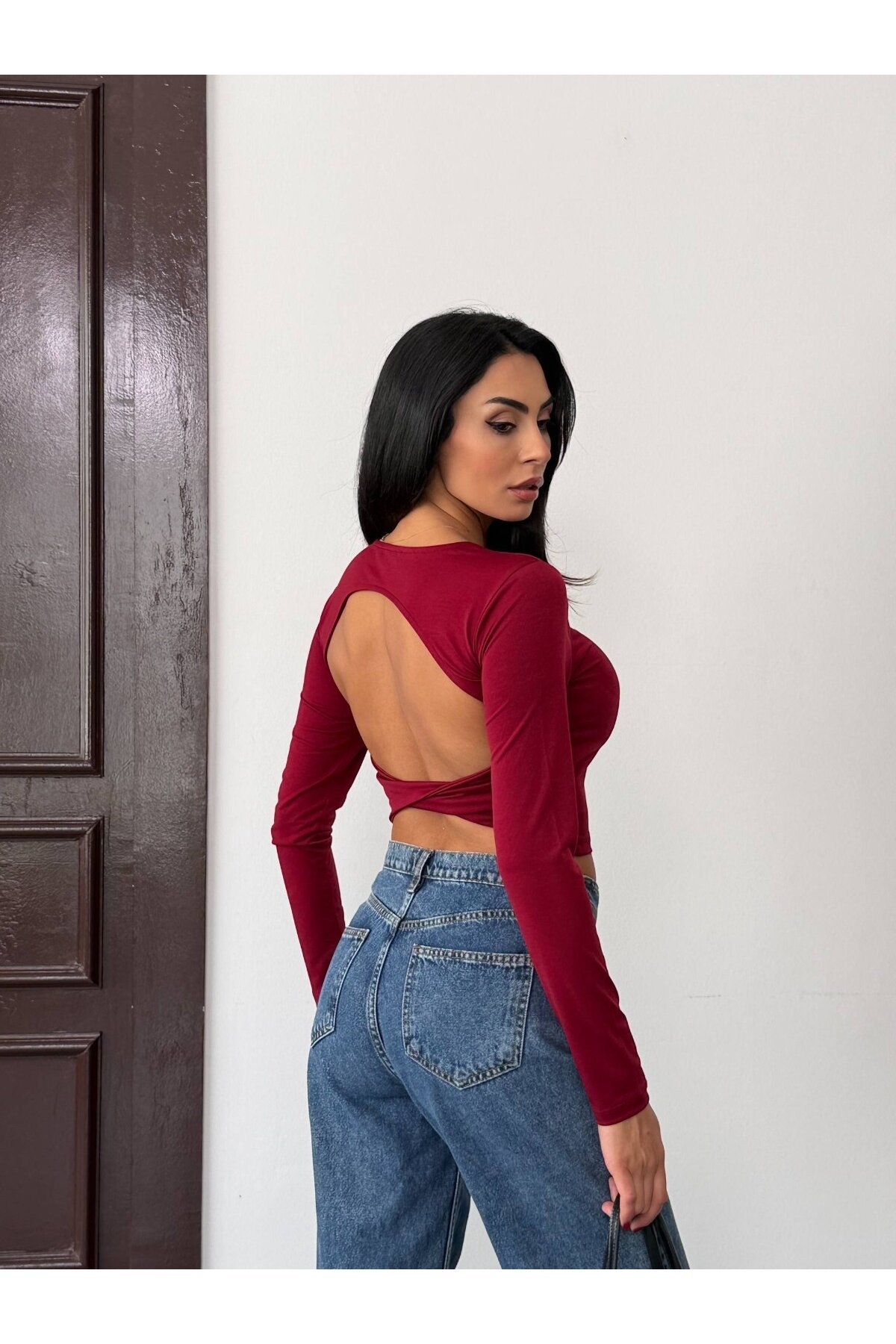 Sandy Kumaş Sırt Detay Bluz