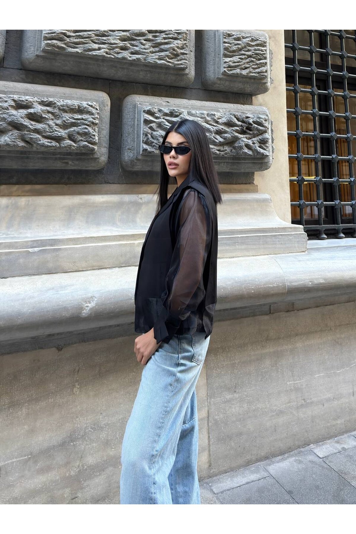 Şifon Detay Tasarım Ceket