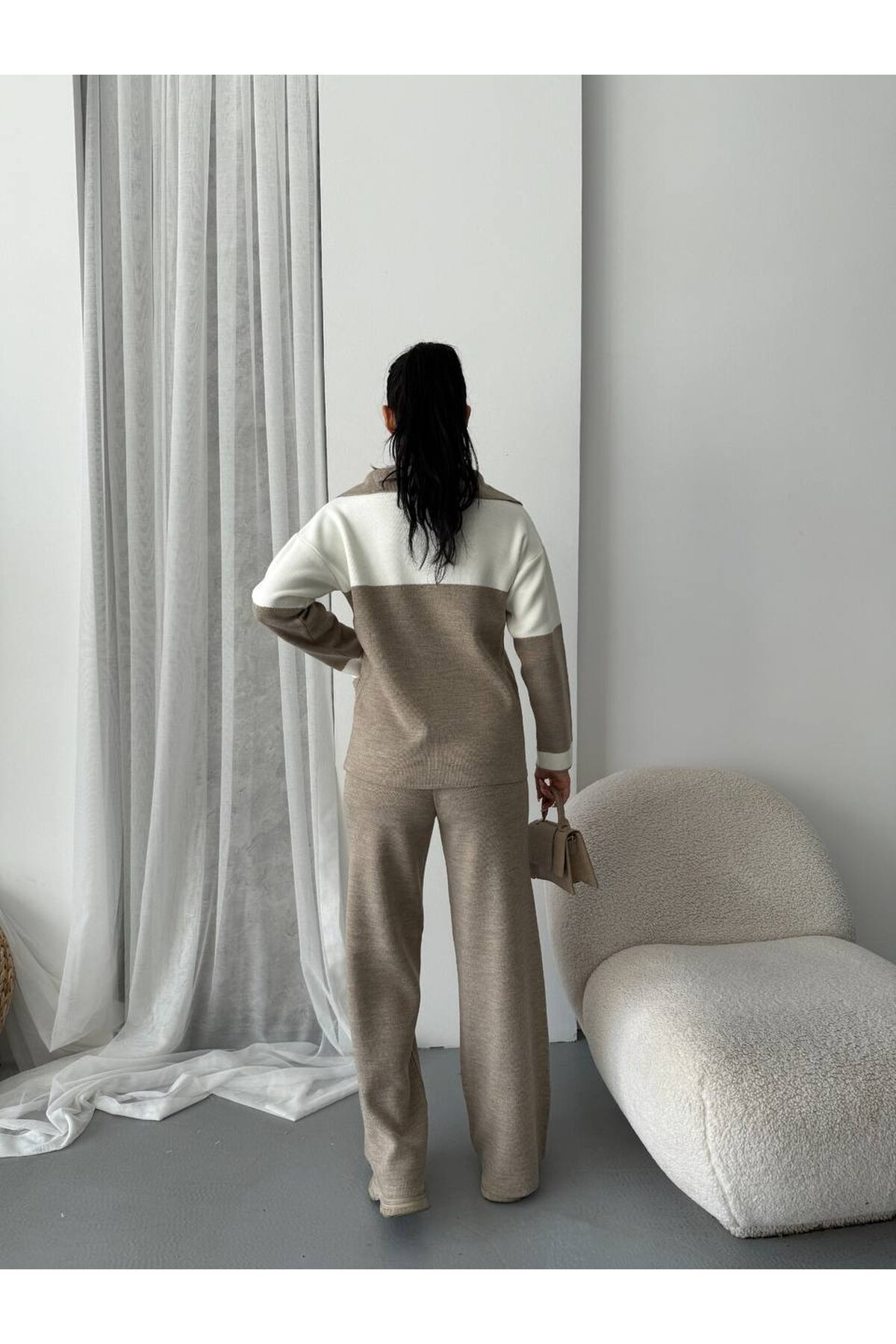 Sim Detay Ceket Pantalon Triko Takım