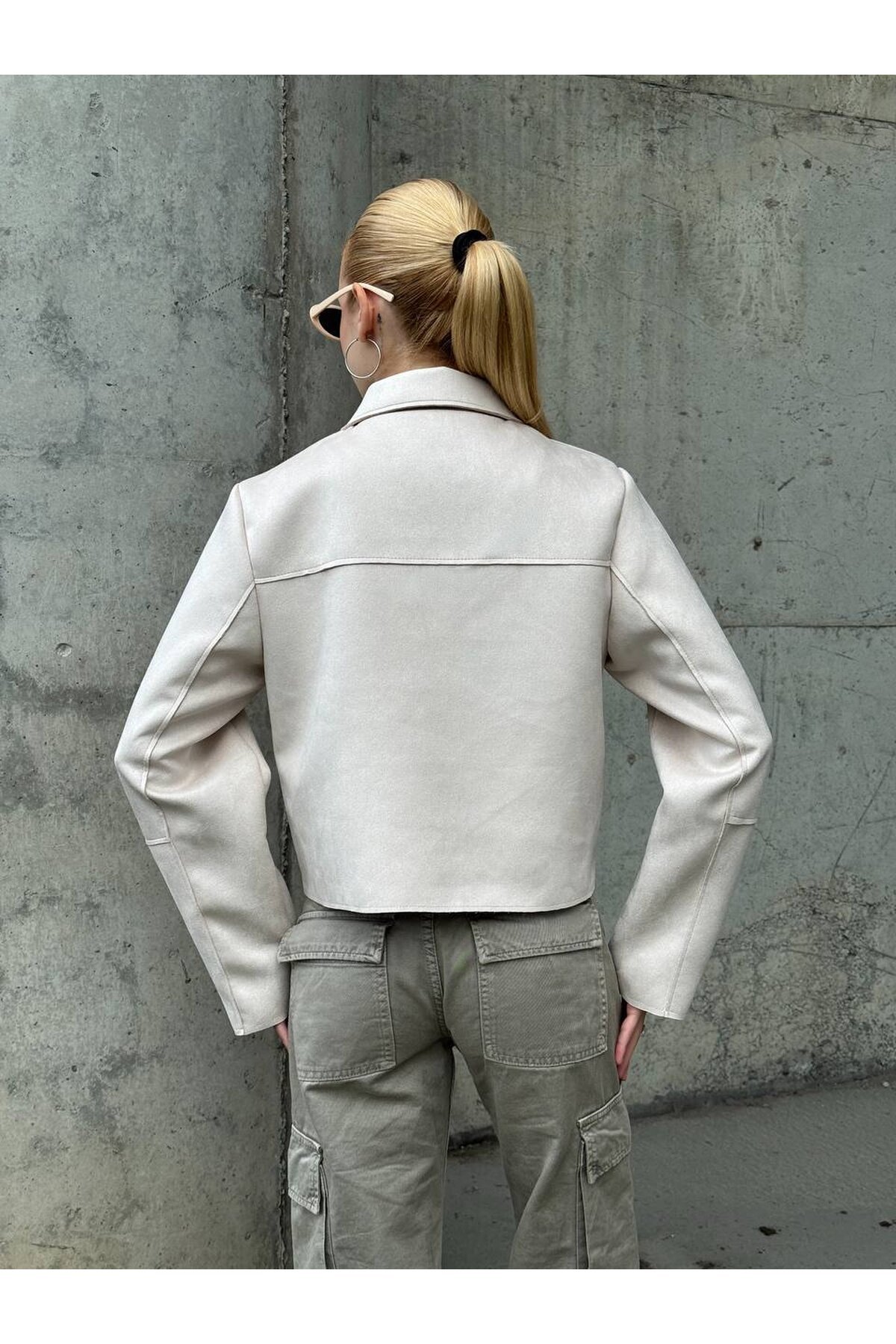 Süet Düğmeli Ceket