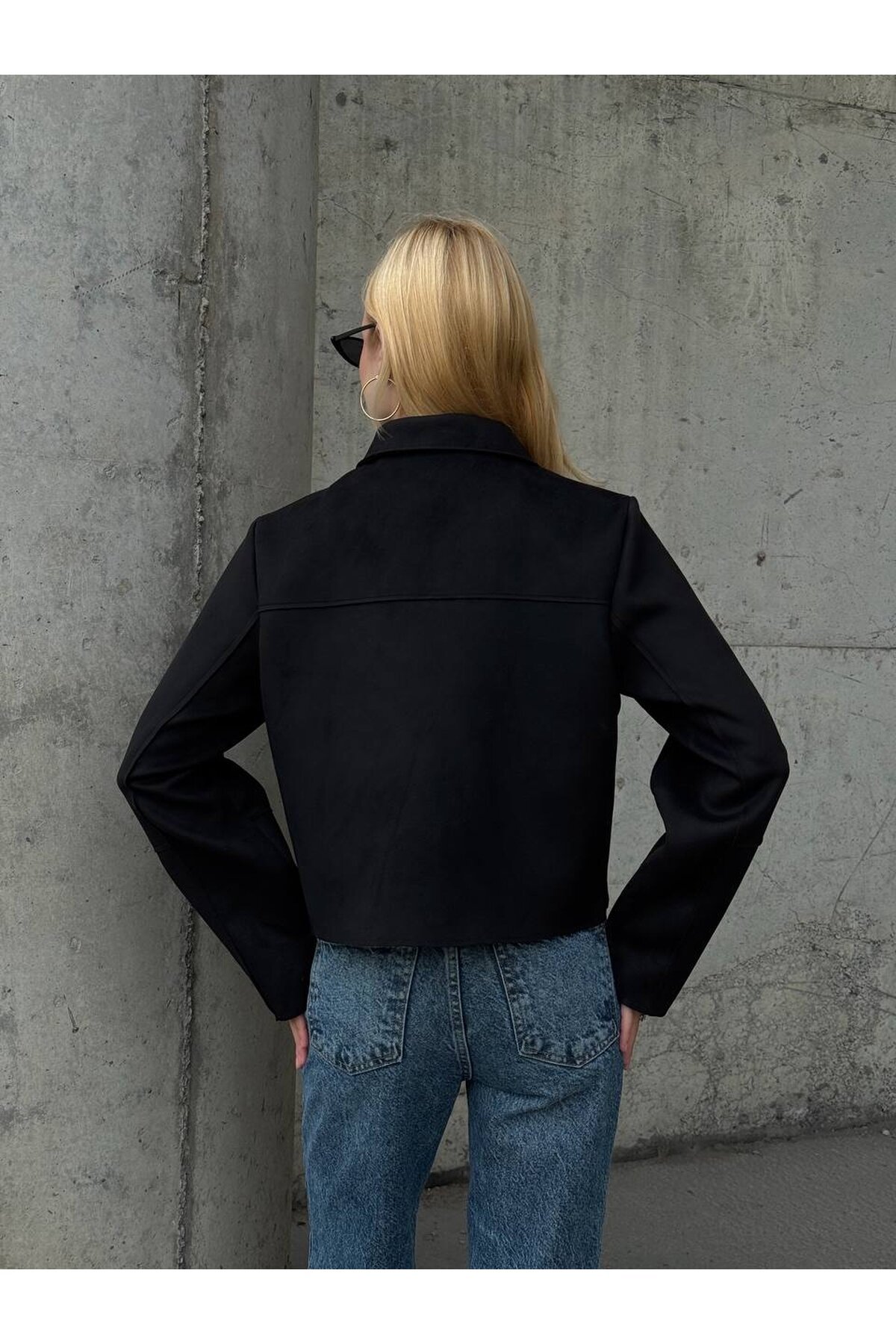 Süet Düğmeli Ceket