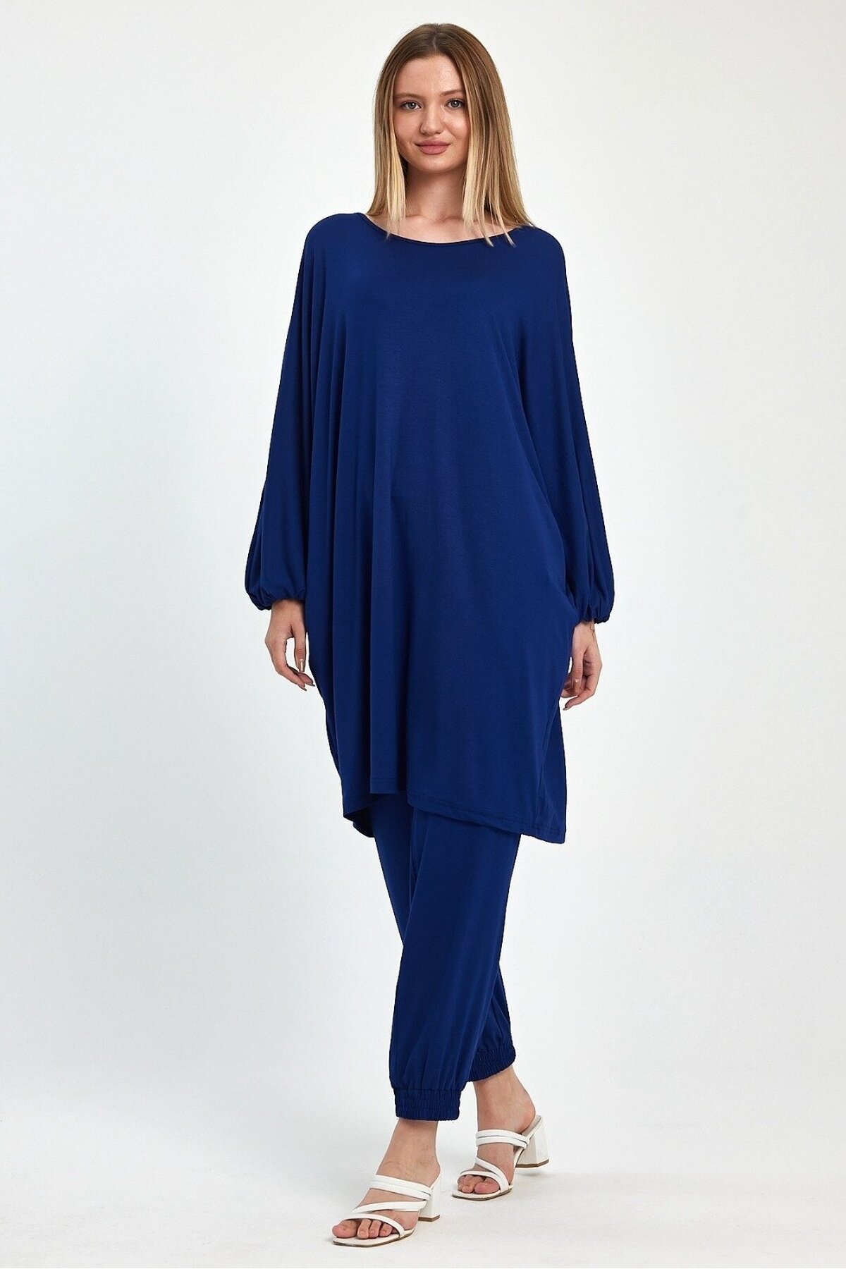 Yarasa Kol Geniş Kalıp Penye Viskon İkili Takım