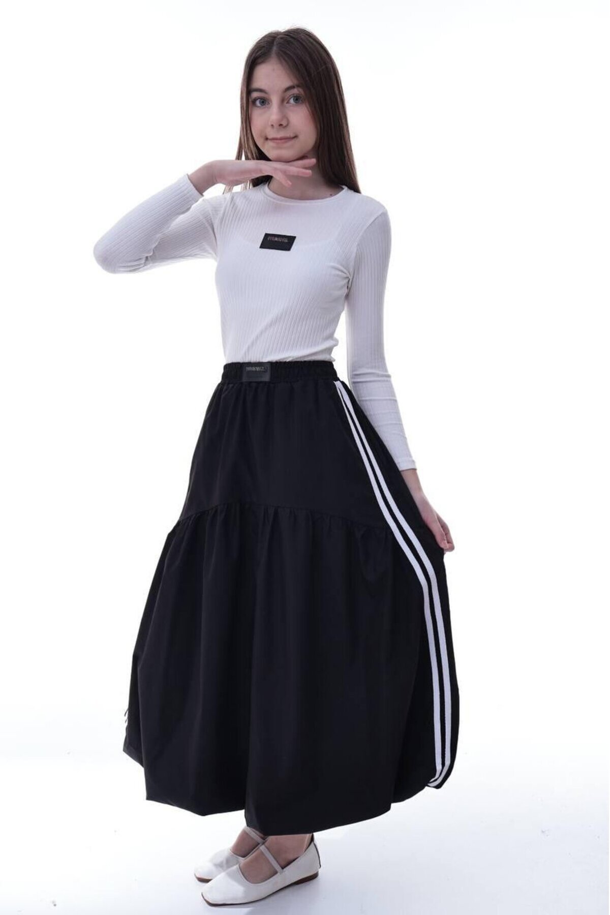 Kız Çocuk Balon Etek Siyah