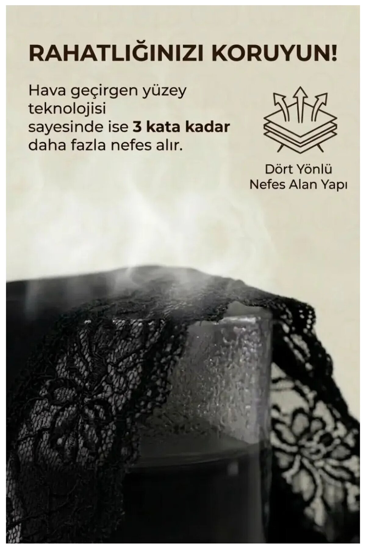 3lü Pamuklu Dantelli Dikişsiz Külot Siyah Bordo