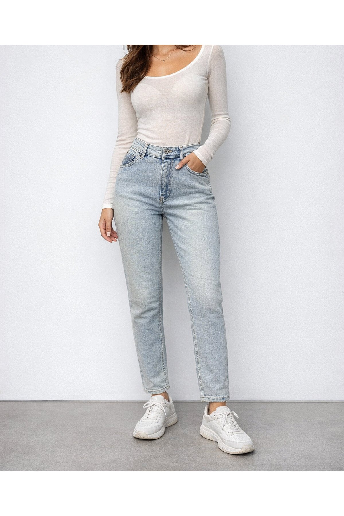 Açık Mavi Esnek Kadın Jean