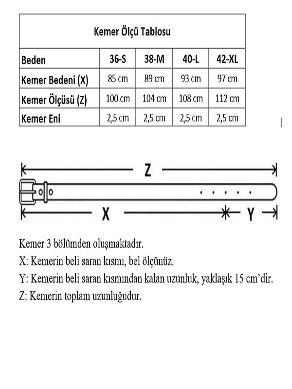 Bağ Tokalı Bej Kadın Kemeri