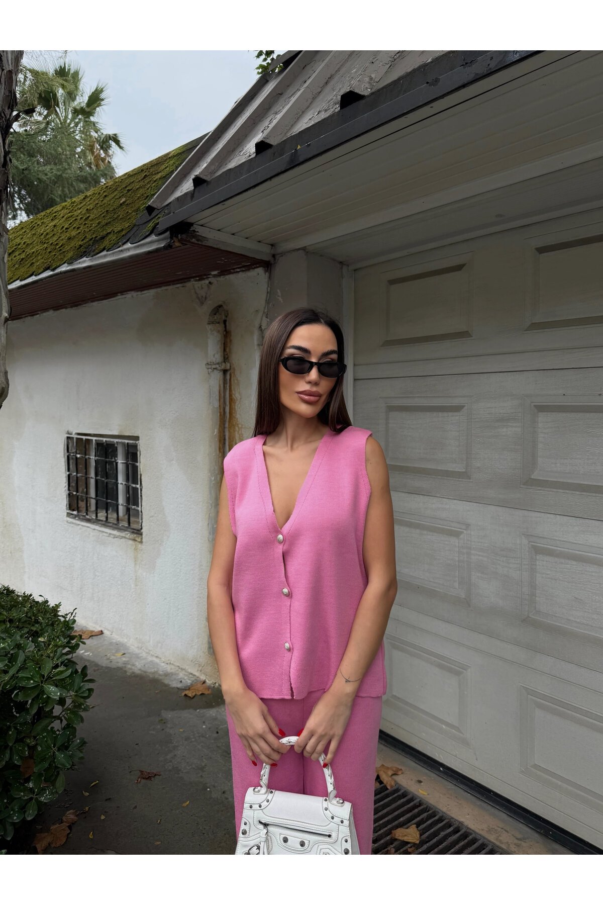 Çelik Yelek ve Palazzo Pantolon İkili Takım