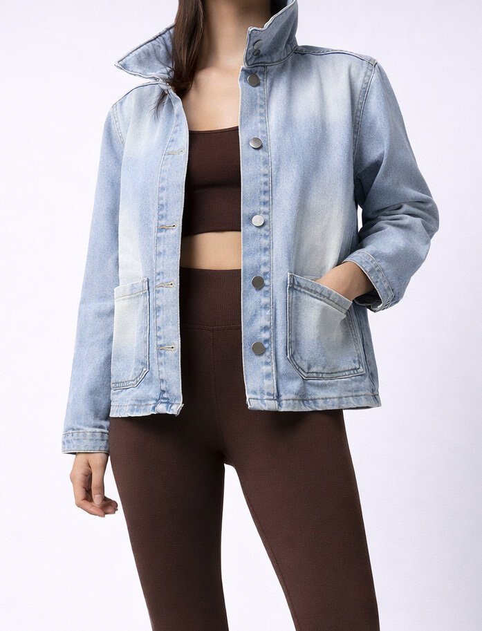 Cepli Açık Mavi Ceket