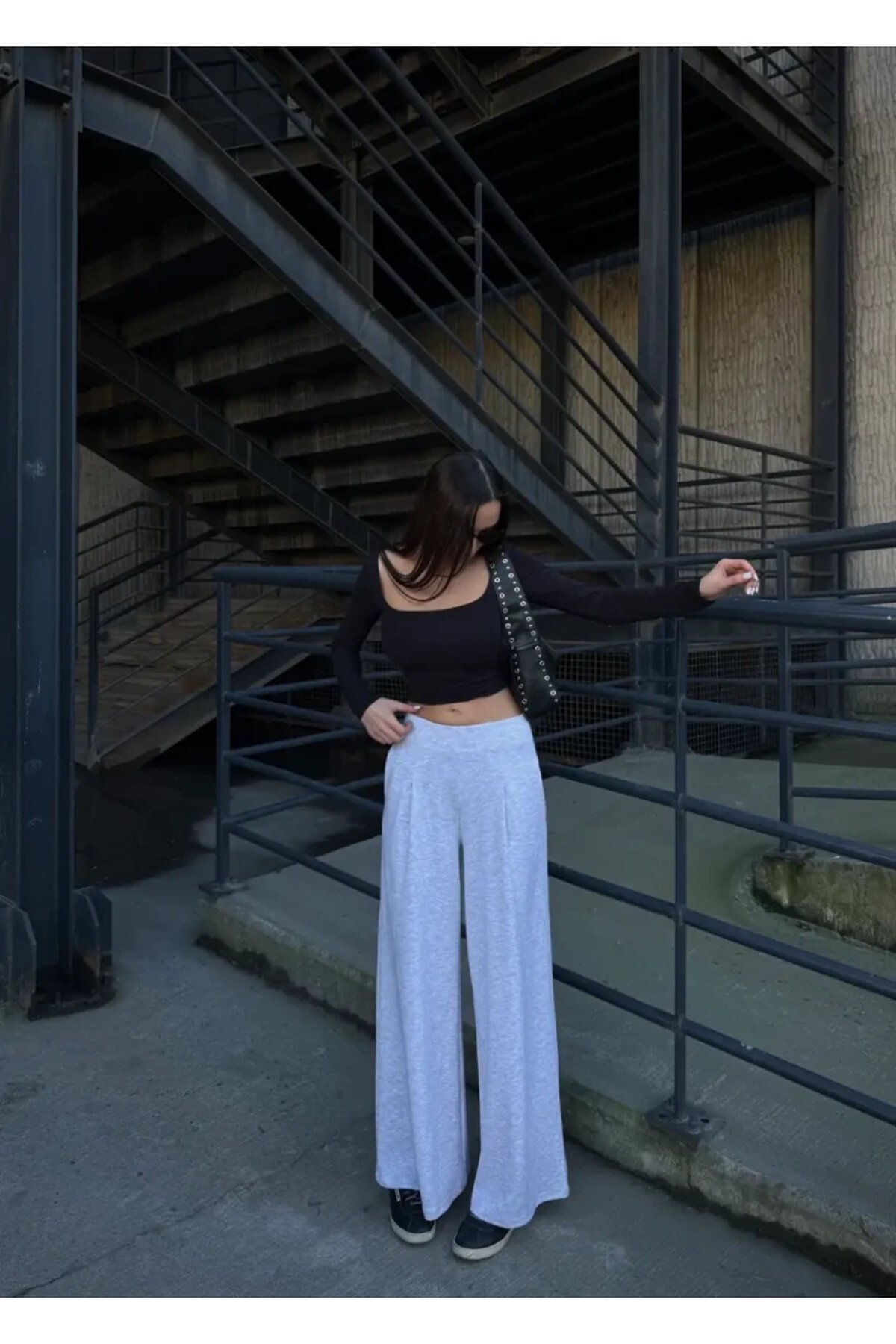 Cepli İspanyol Paça Modal Kumaş Pantolon