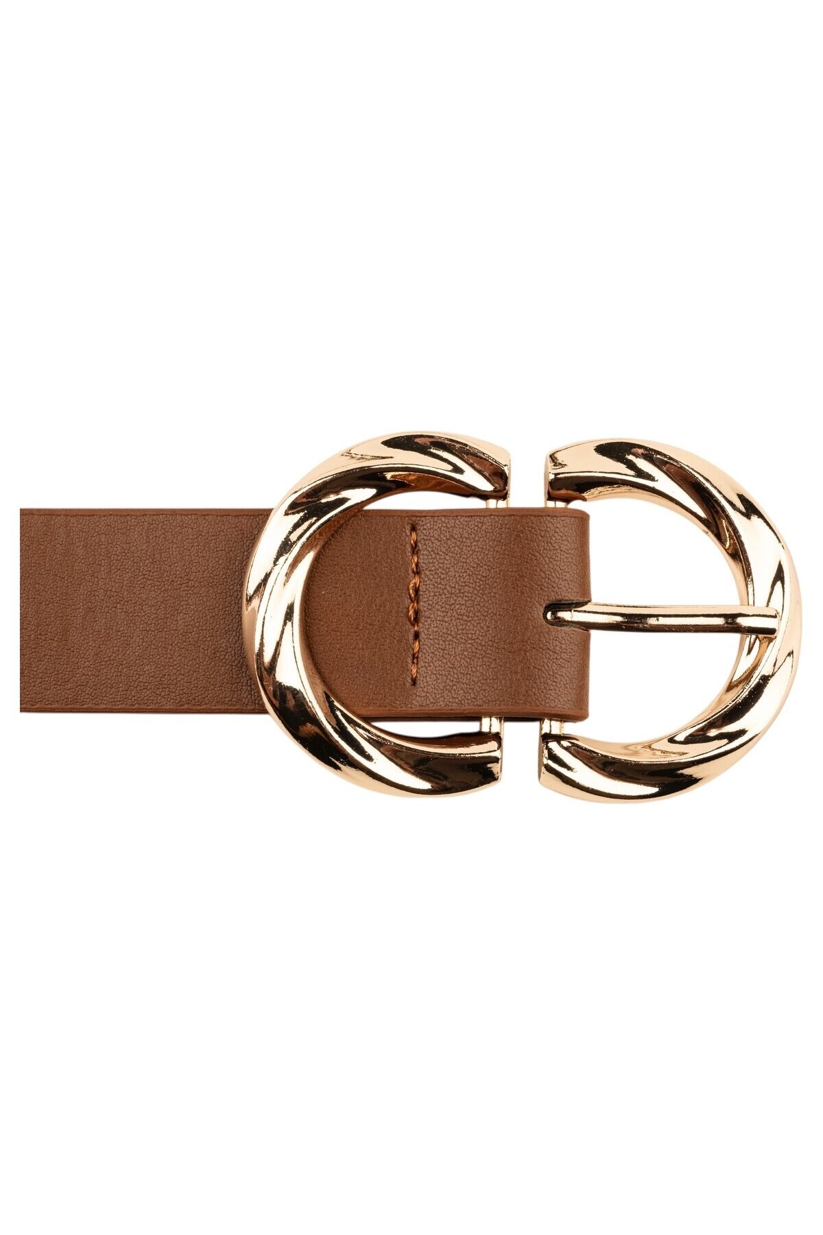 Çift D Tokalı İkili Set Siyah_Taba Kadın Kemeri