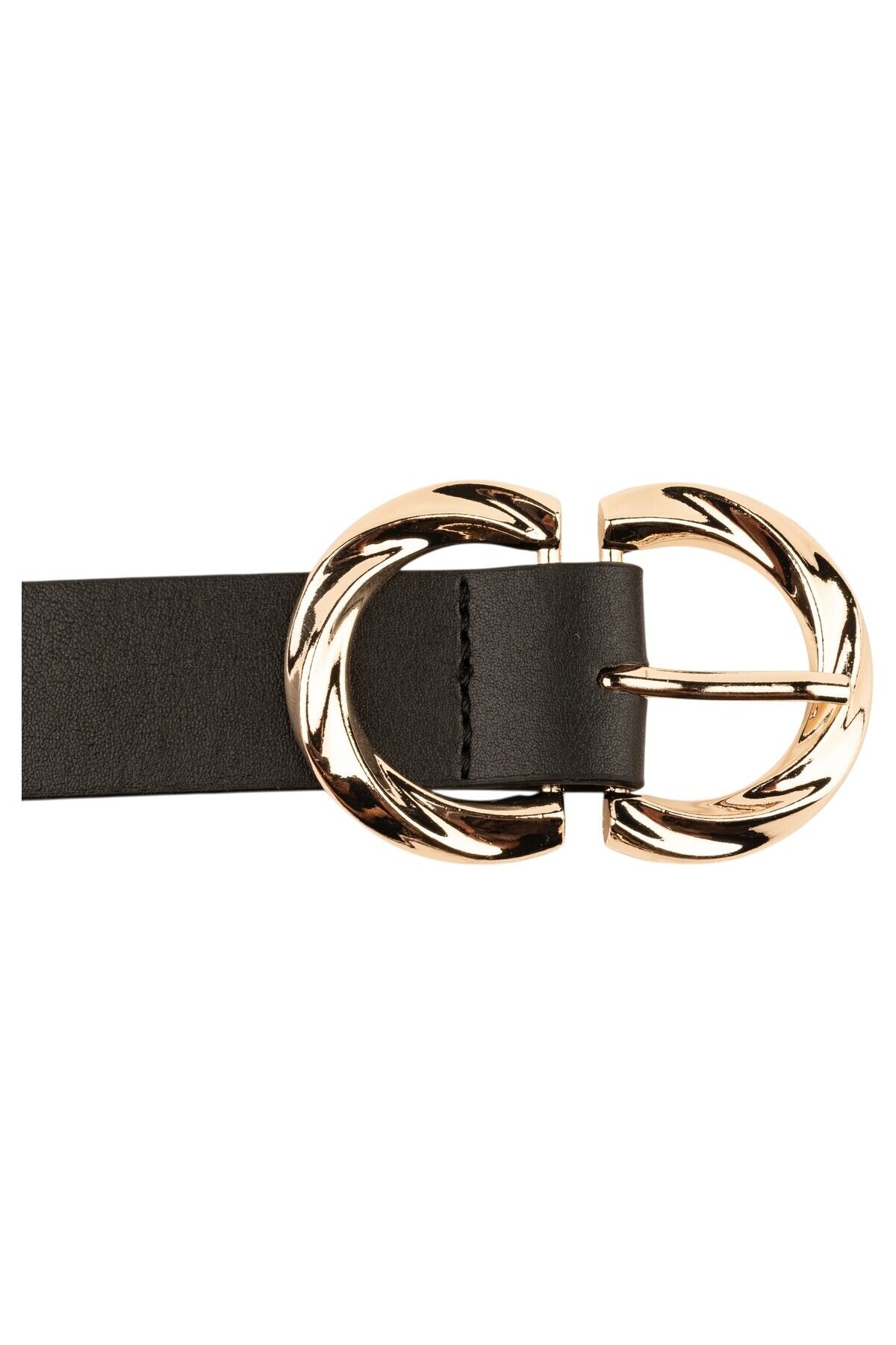 Çift D Tokalı Siyah Kadın Kemeri