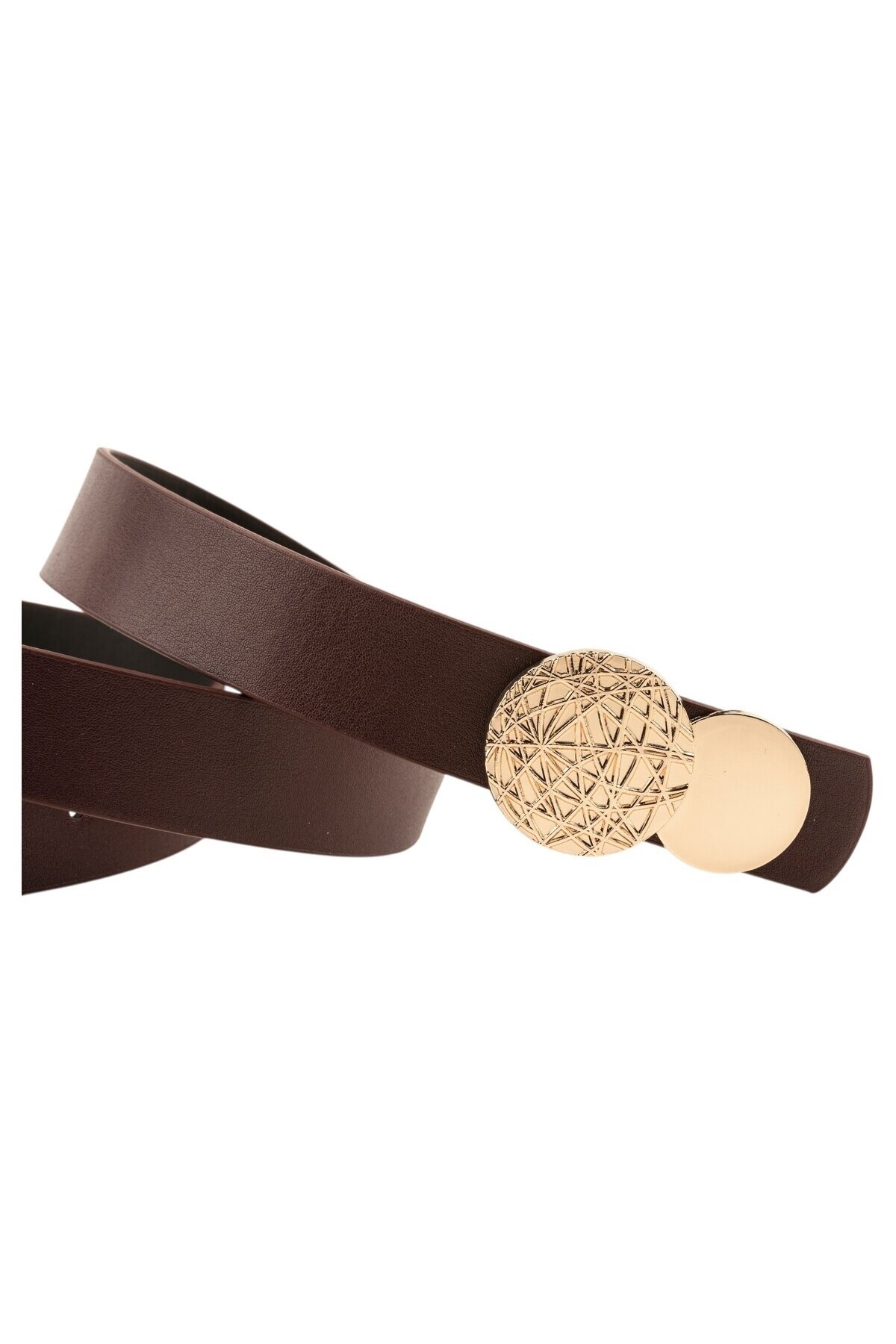 Desenli Yuvarlak Tokalı 4lü Set Kadın Kemeri