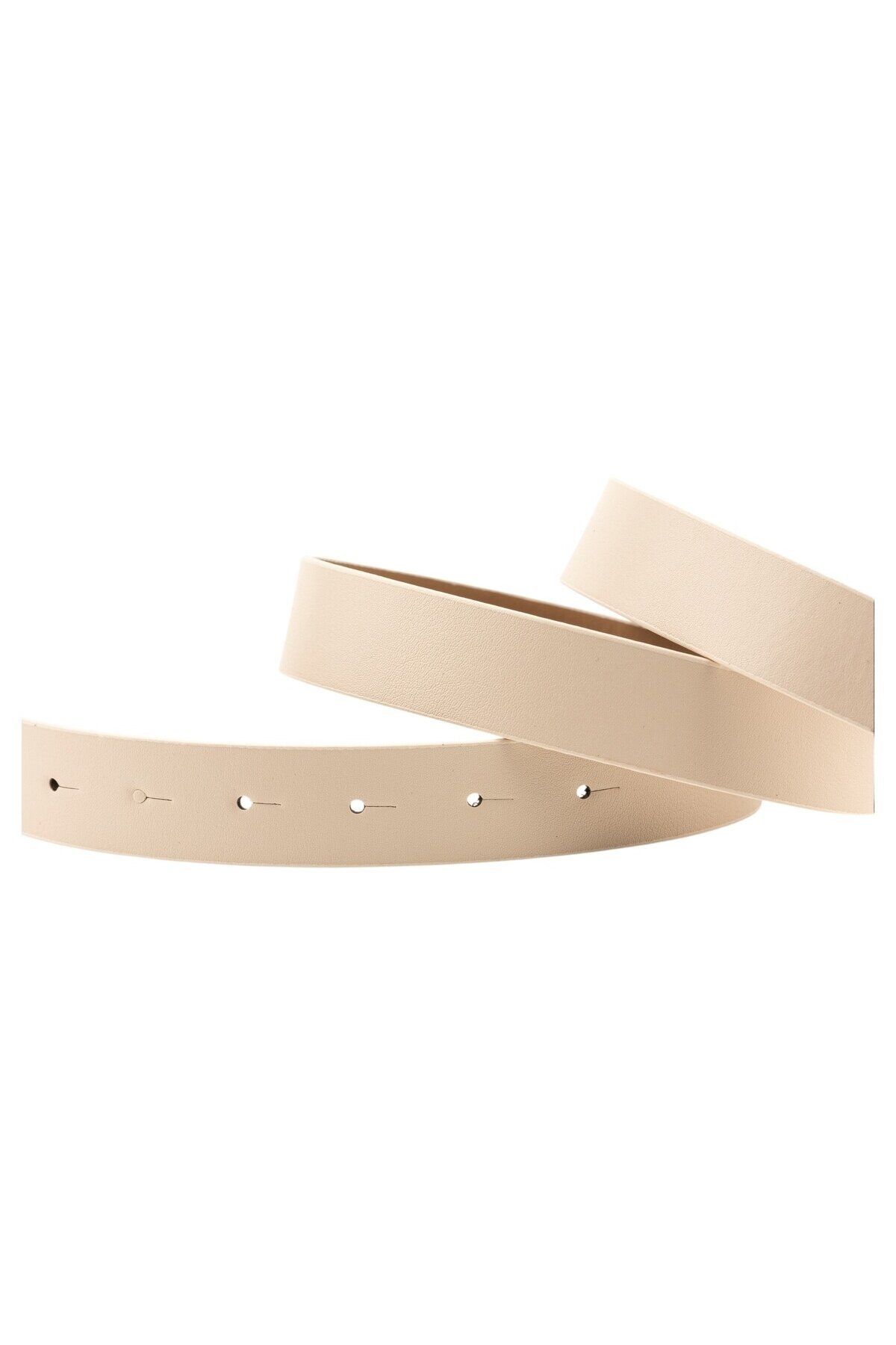 Desenli Yuvarlak Tokalı Bej Kadın Kemeri