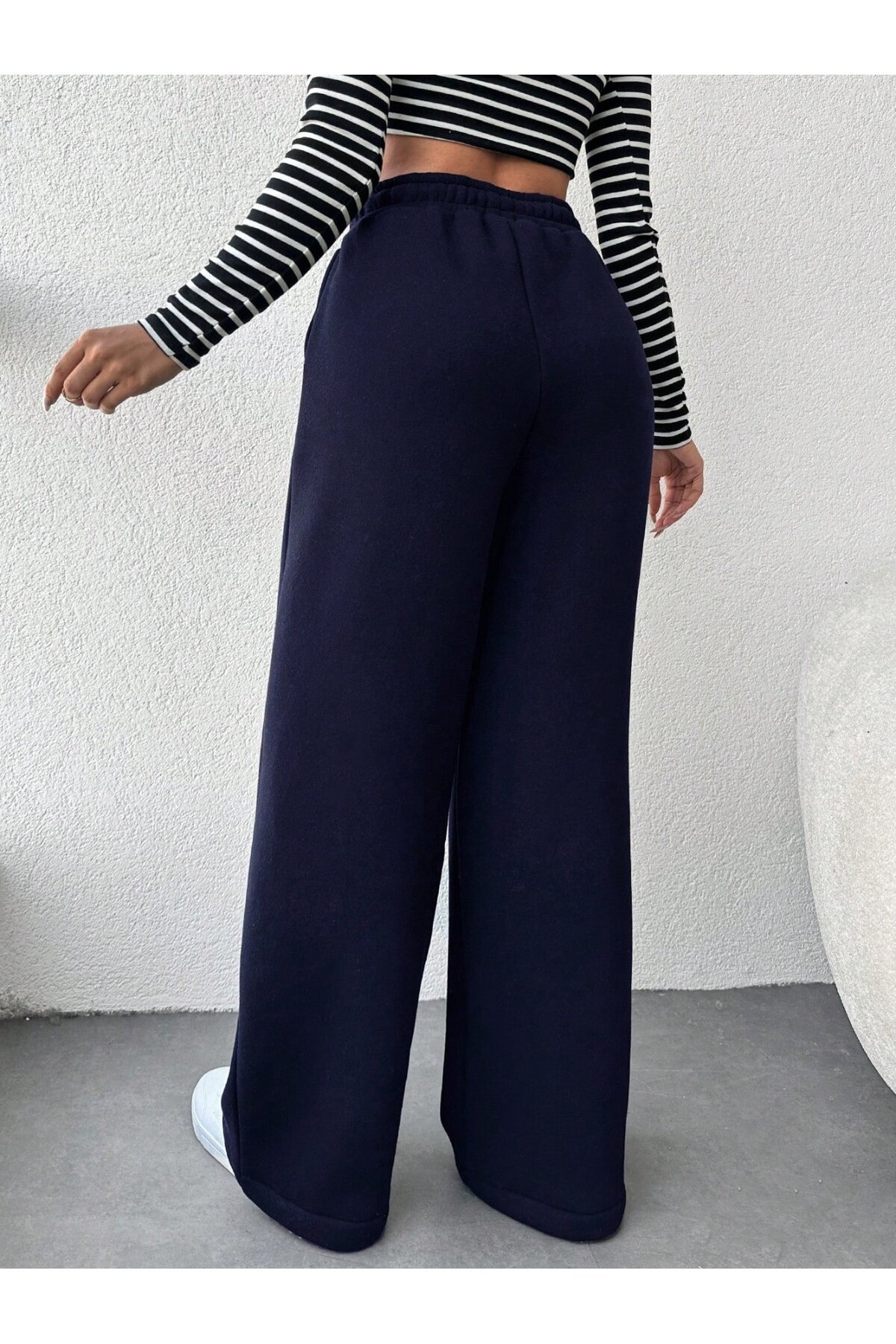 İki İplik Şardonlu Eşofman Altı Lacivert