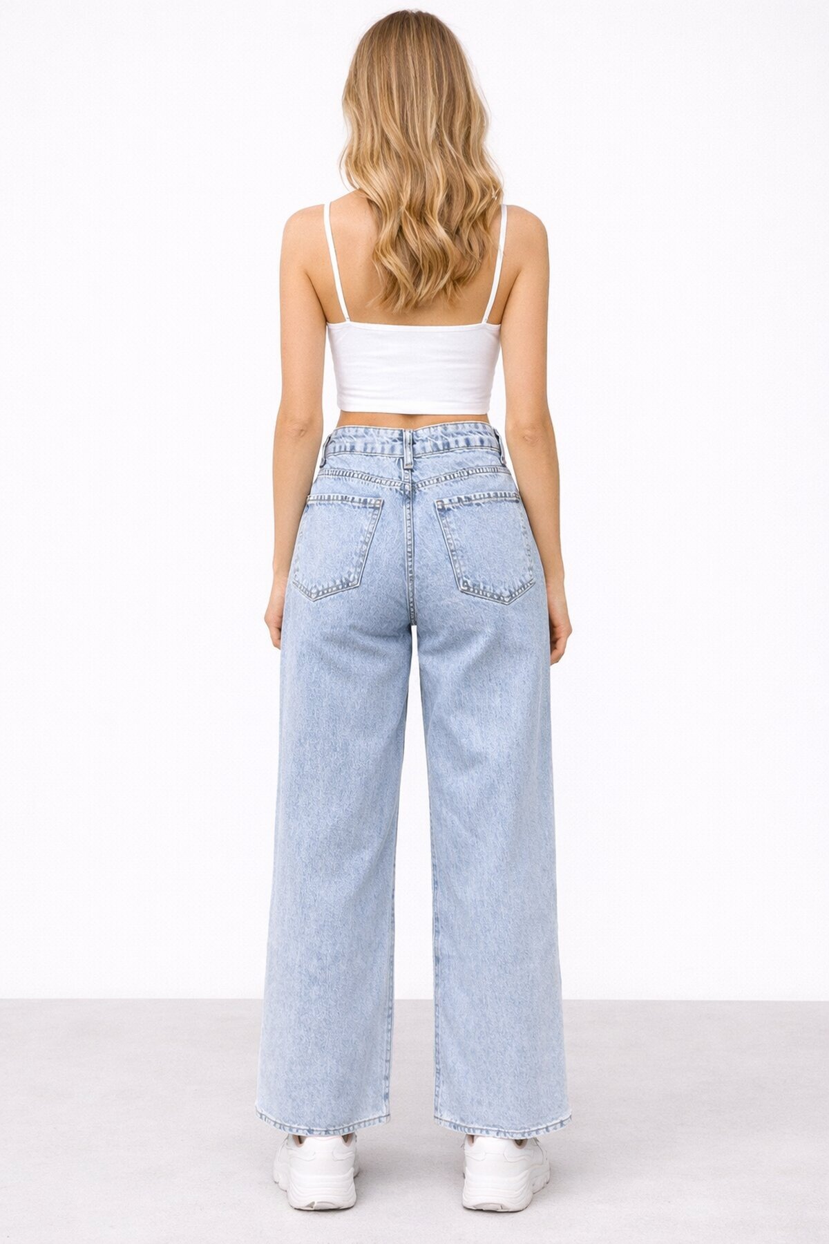 Kadın Açık Mavi Bol Jean