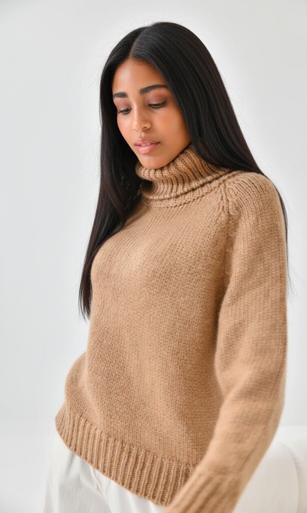 Kadın Balıkçı Yaka Kaşkorse Triko Kazak