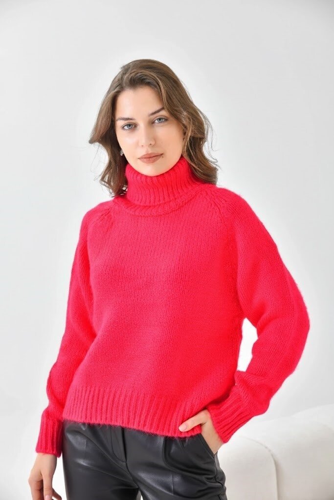 Kadın Balıkçı Yaka Kaşkorse Triko Kazak