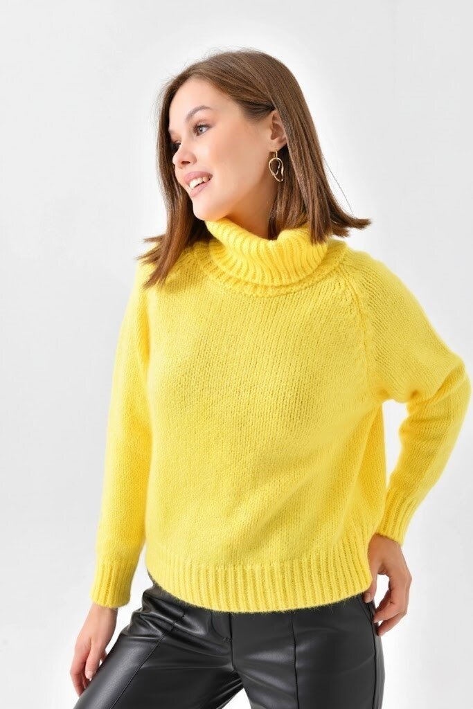 Kadın Balıkçı Yaka Kaşkorse Triko Kazak