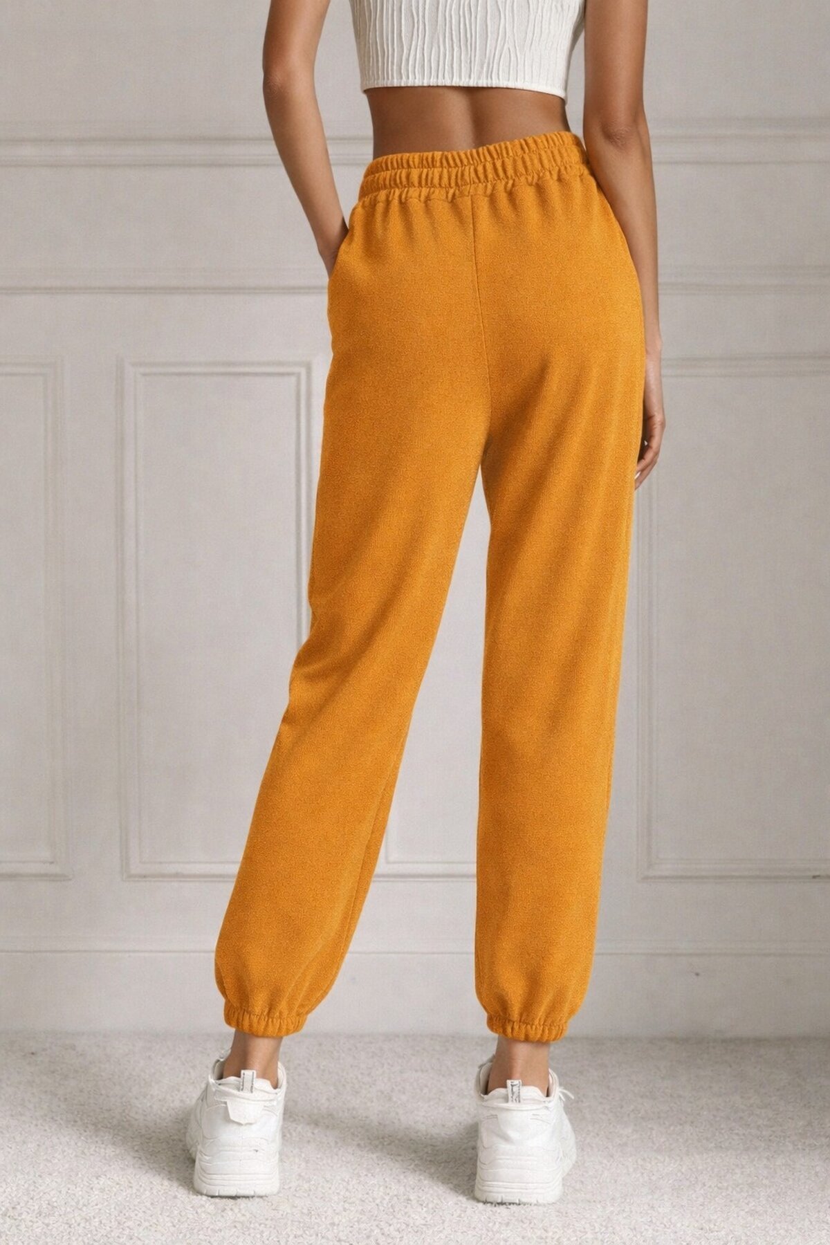 Kadın Baskılı Dar Paça Eşofman Altı