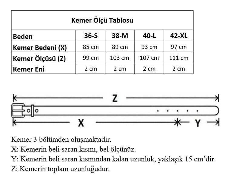 Kadın Modern D Tokalı Siyah_Taba Kemer