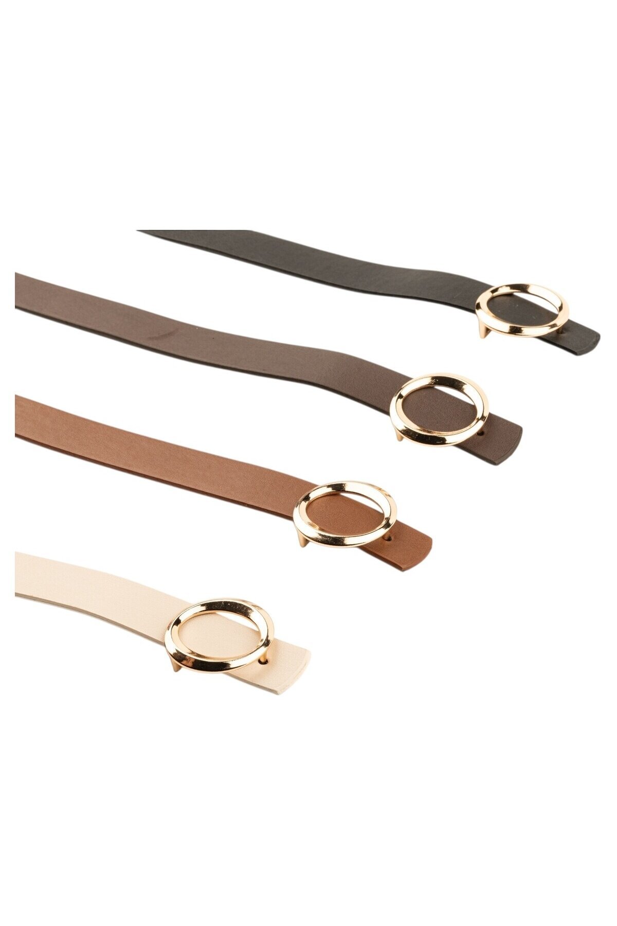 Kalın Halka Tokalı 4lü Set Kadın Kemeri