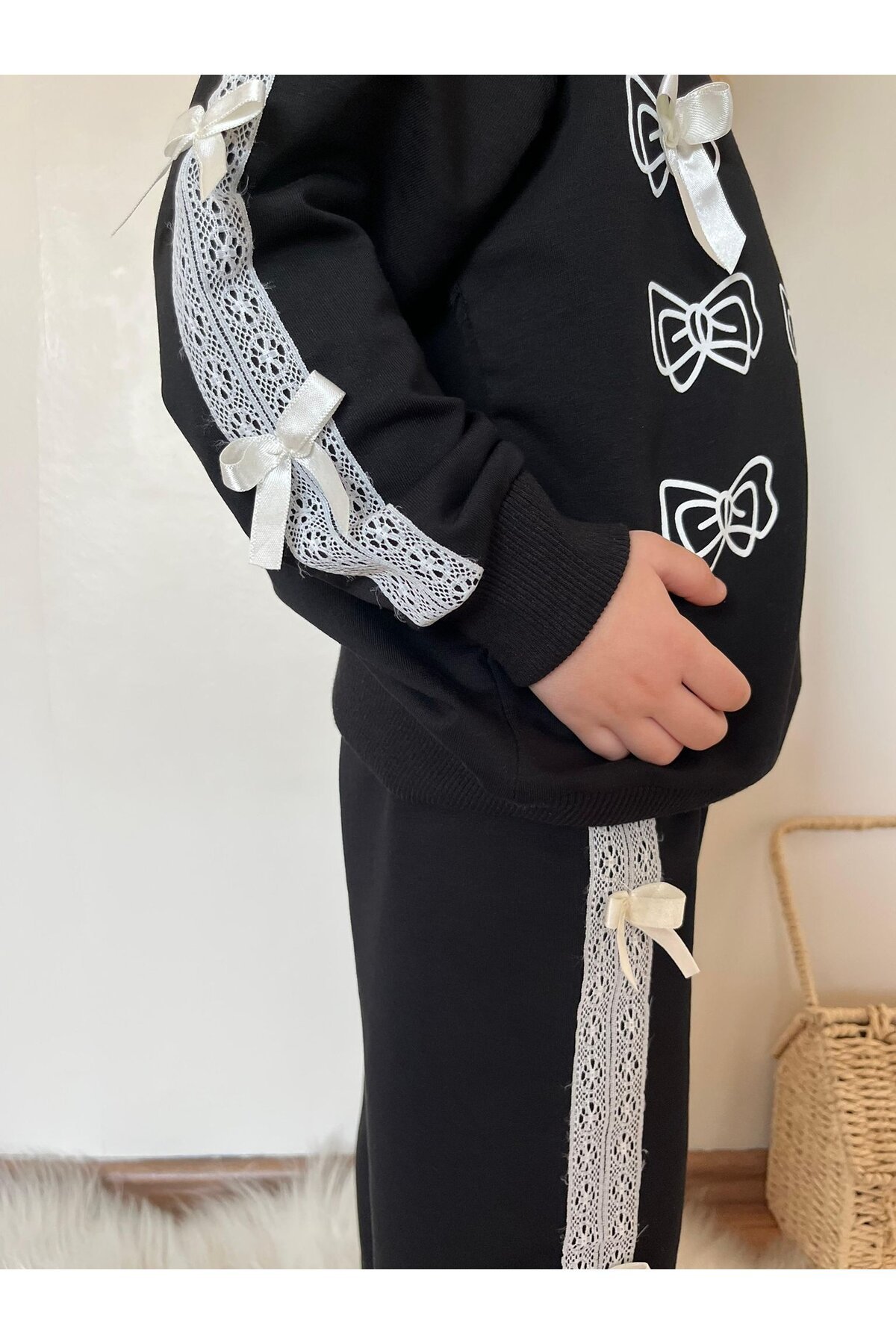 Kız Çocuk Baskılı 2 iplik Alt Üst Eşofman Takımı