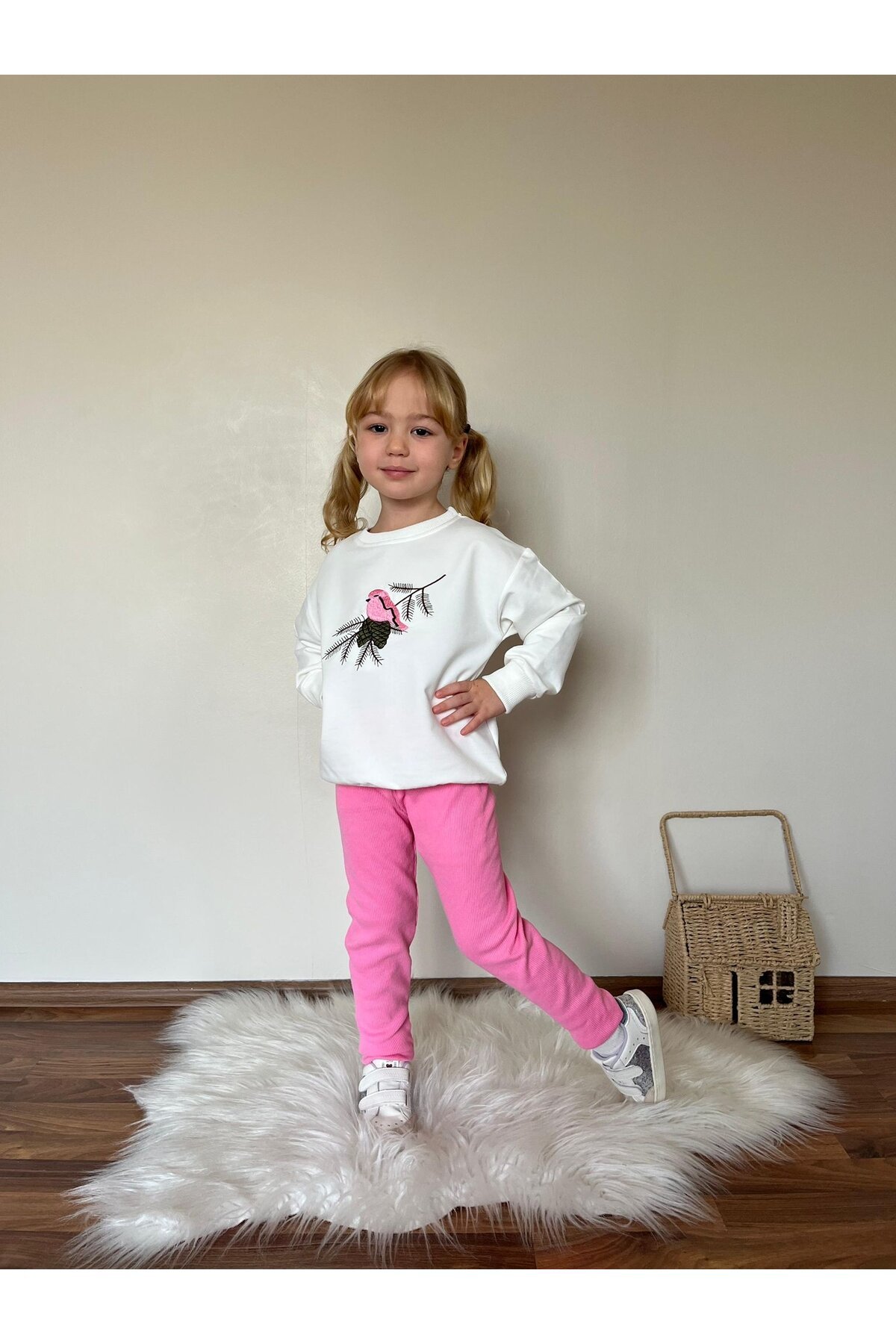 Kız Çocuk Baskılı Alt Üst Eşofman Takım