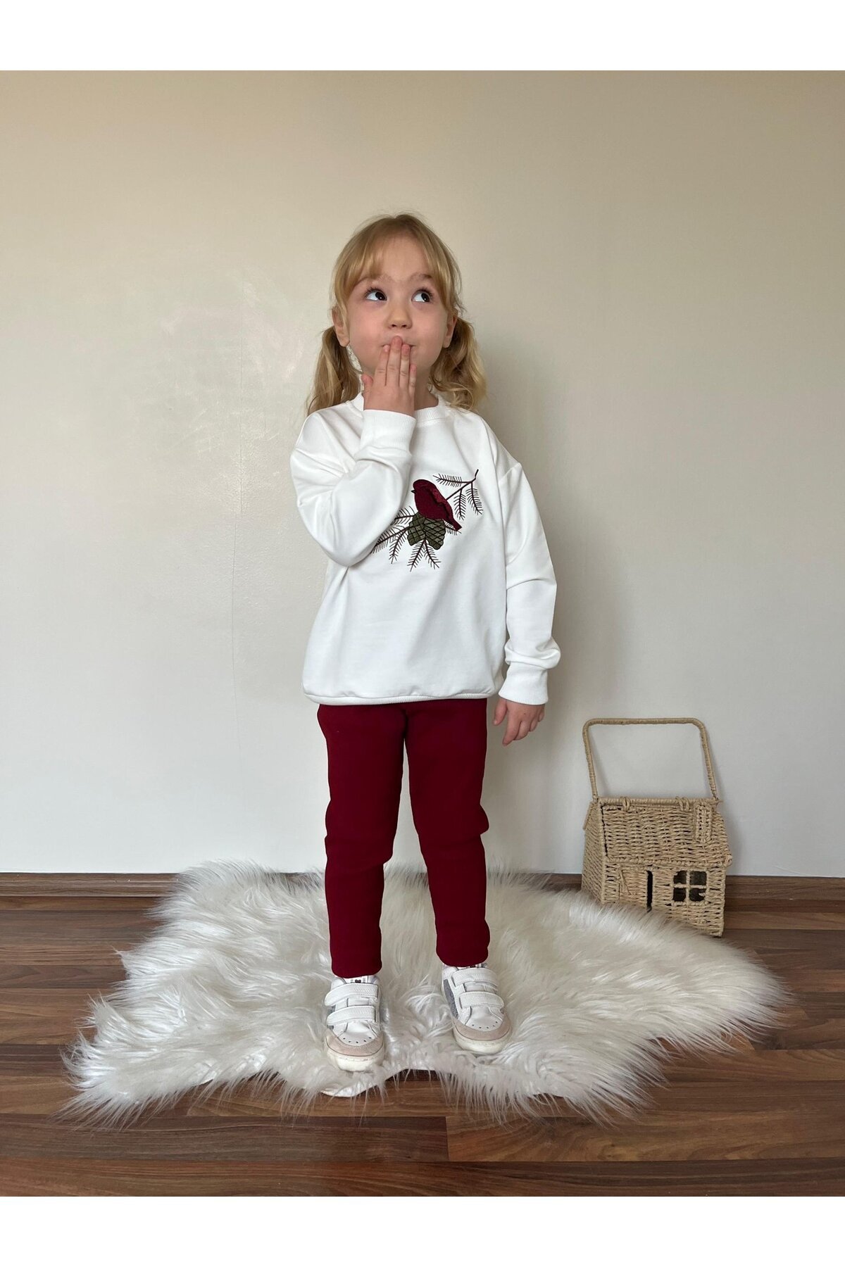 Kız Çocuk Baskılı Alt Üst Eşofman Takım