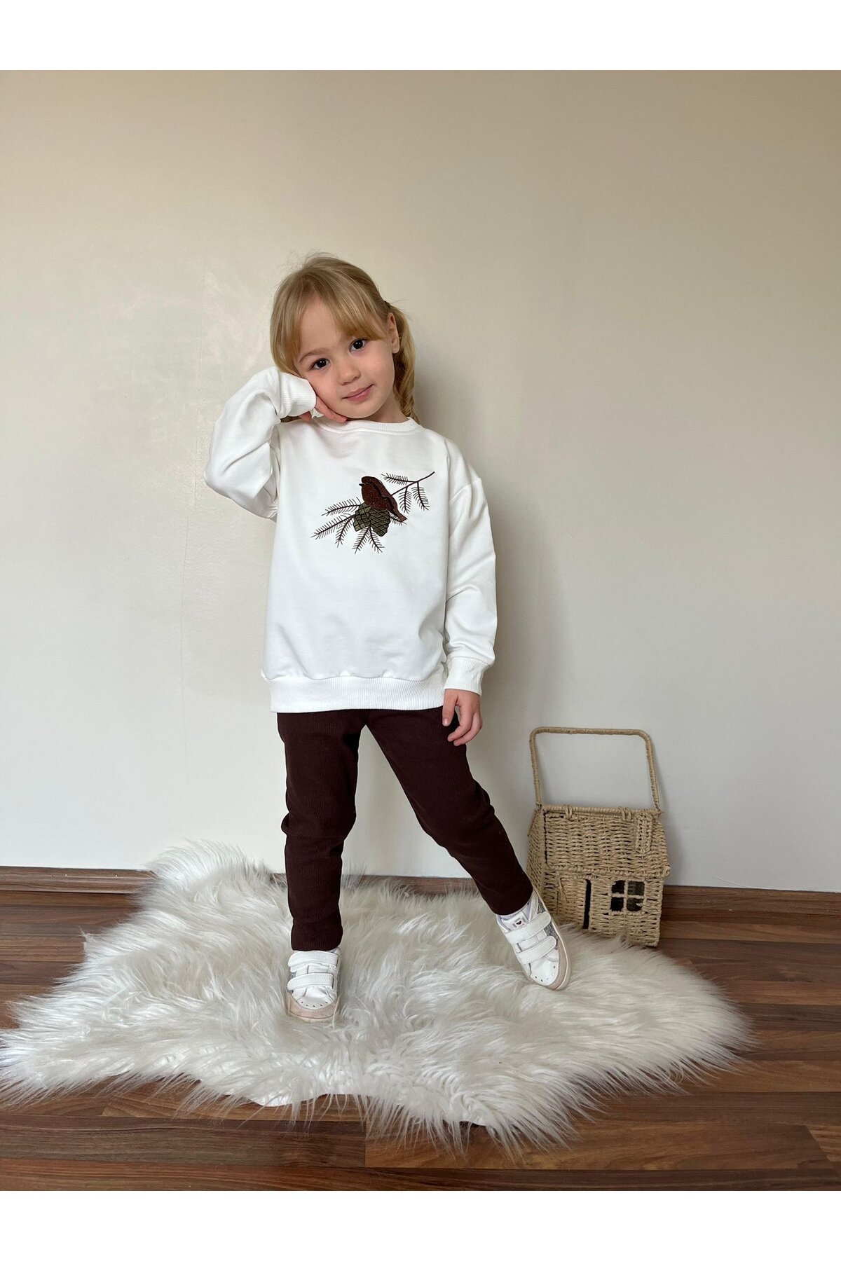 Kız Çocuk Baskılı Alt Üst Eşofman Takım