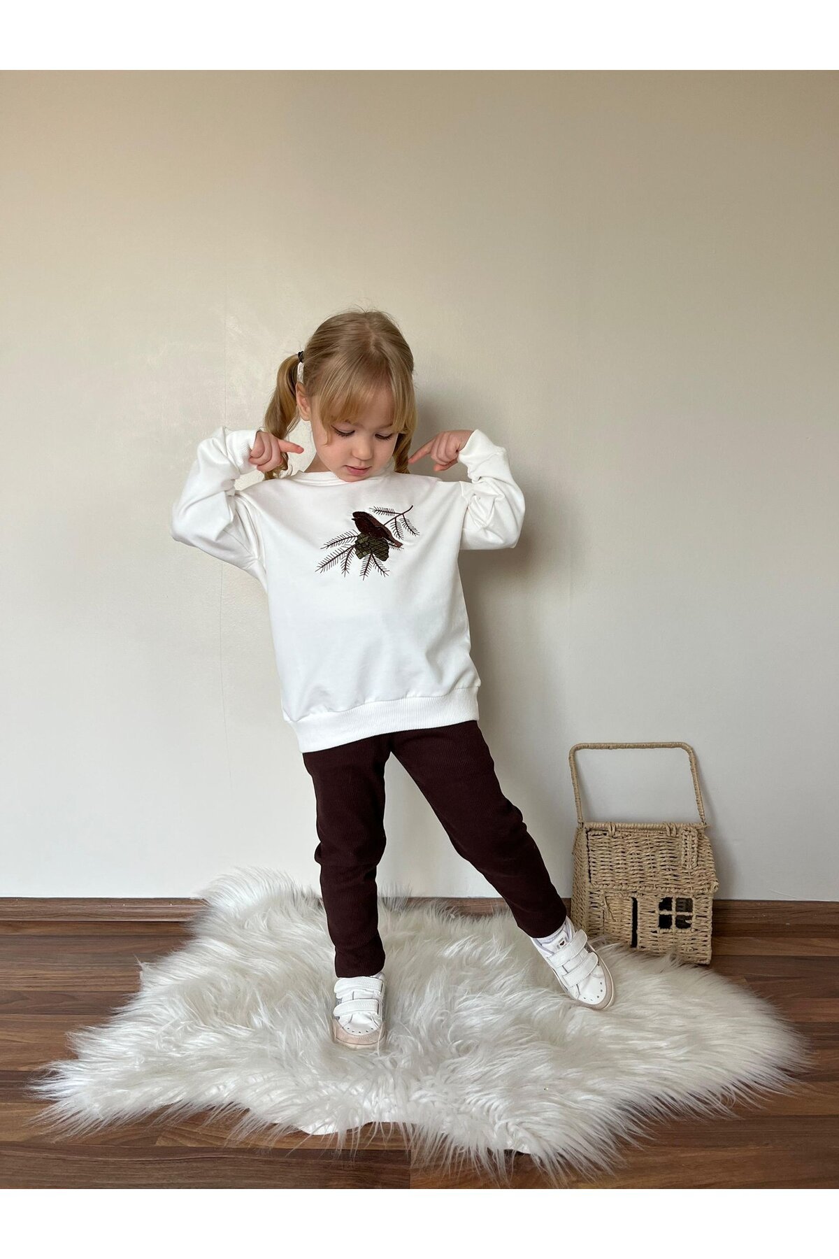 Kız Çocuk Baskılı Alt Üst Eşofman Takım