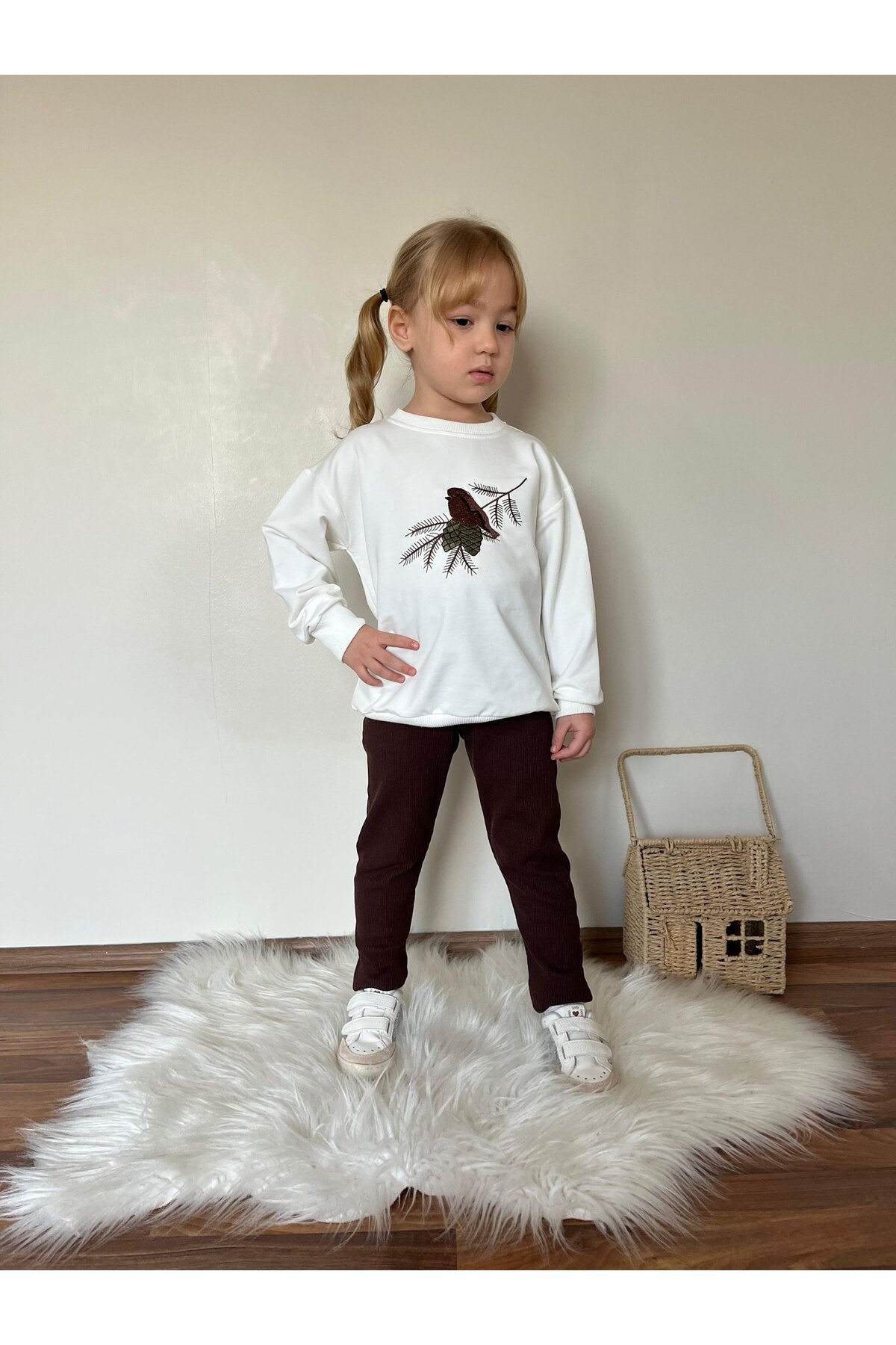 Kız Çocuk Baskılı Alt Üst Eşofman Takım