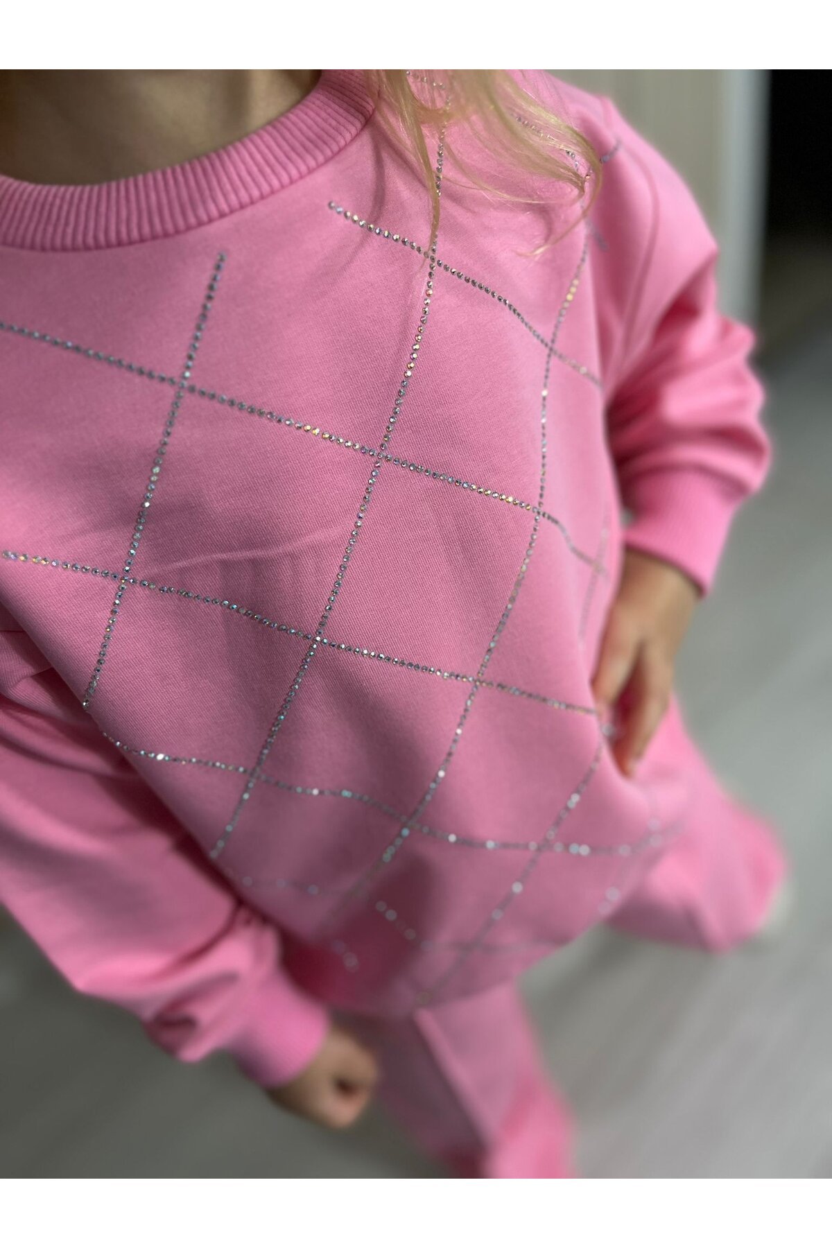 Kız Çocuk Pembe Alt Üst Eşofman Takım