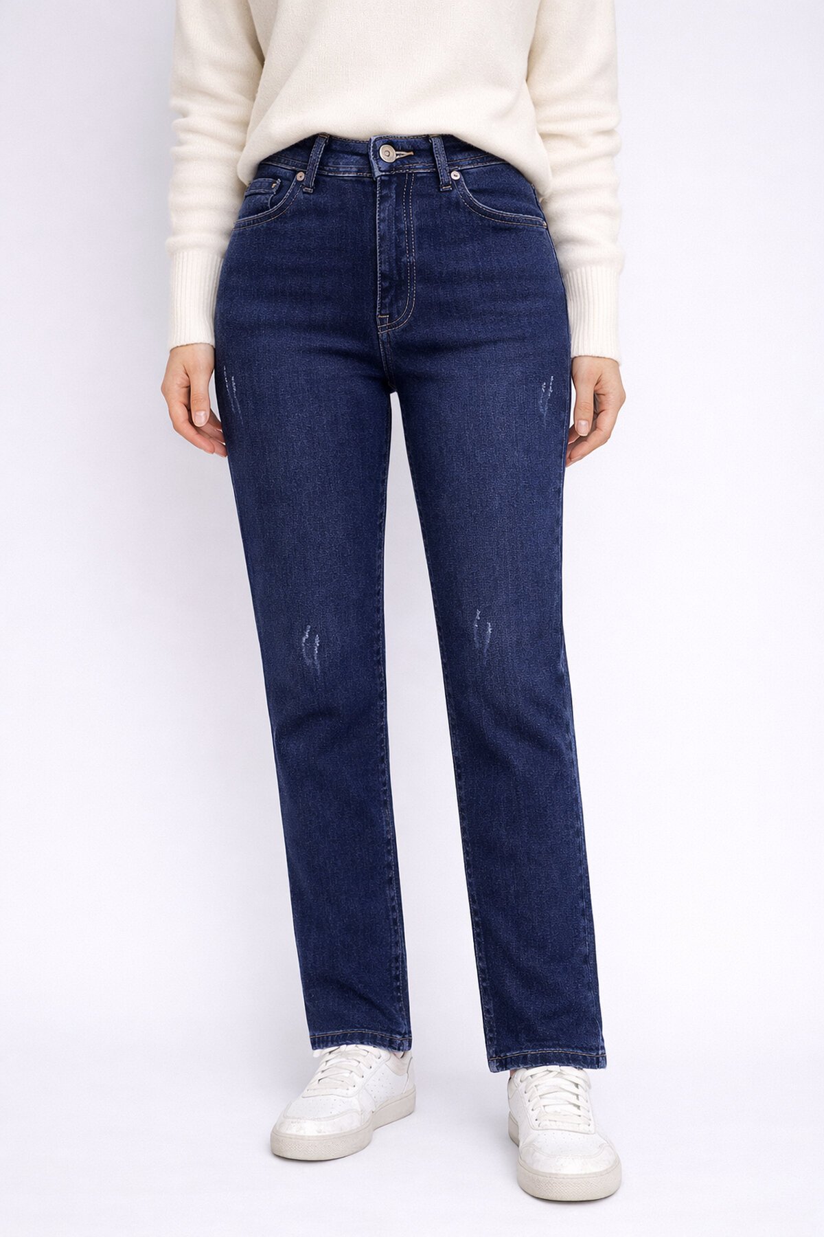 Koyu Lacivert Esnek Jean